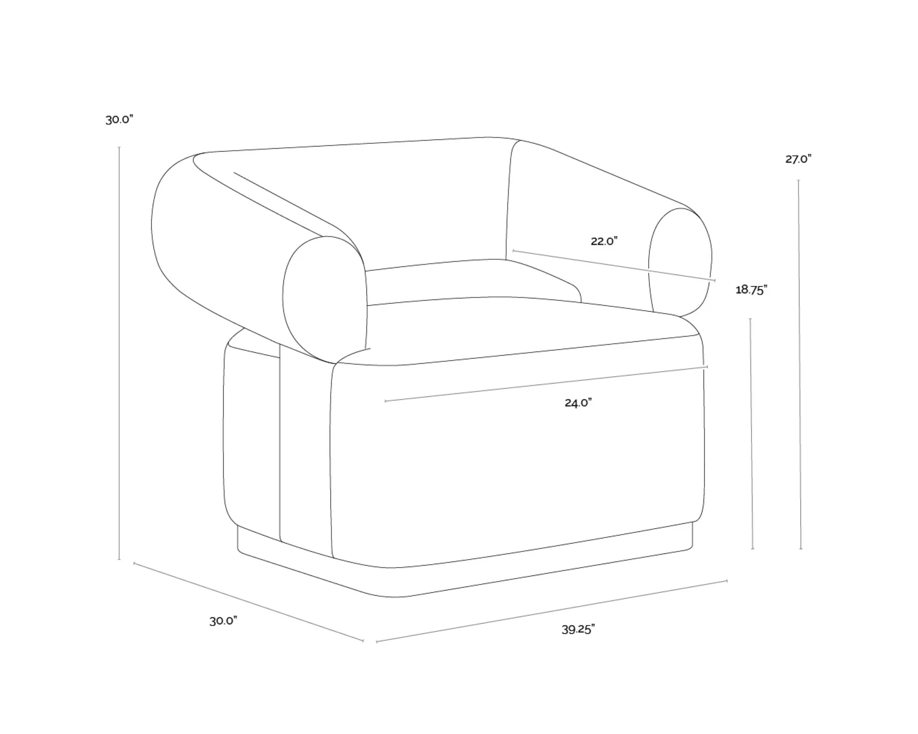 Sunpan Aggie Swivel Lounge Chair - Image 11