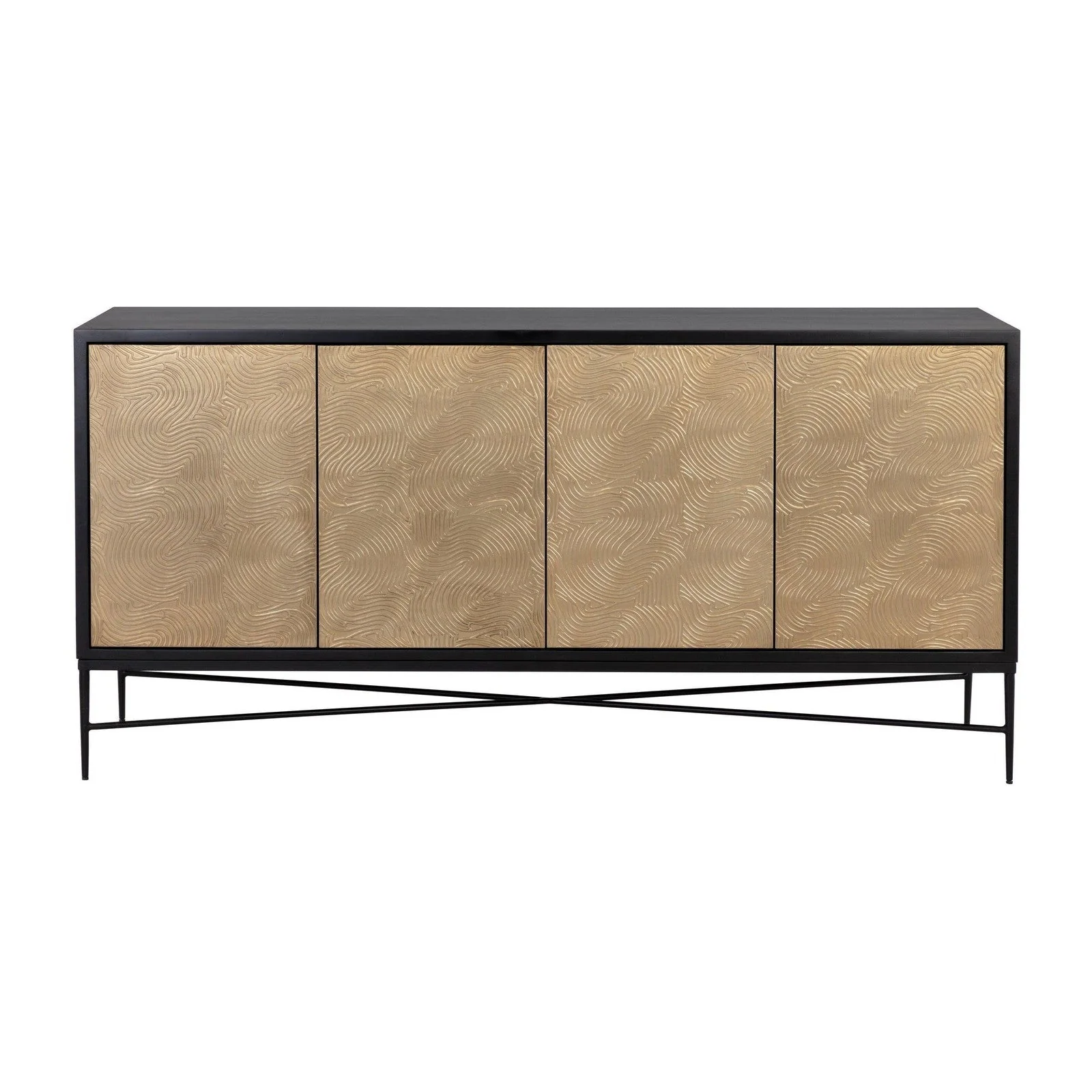 Sunpan Algarve Sideboard - Black / Champagne Gold - Image 3