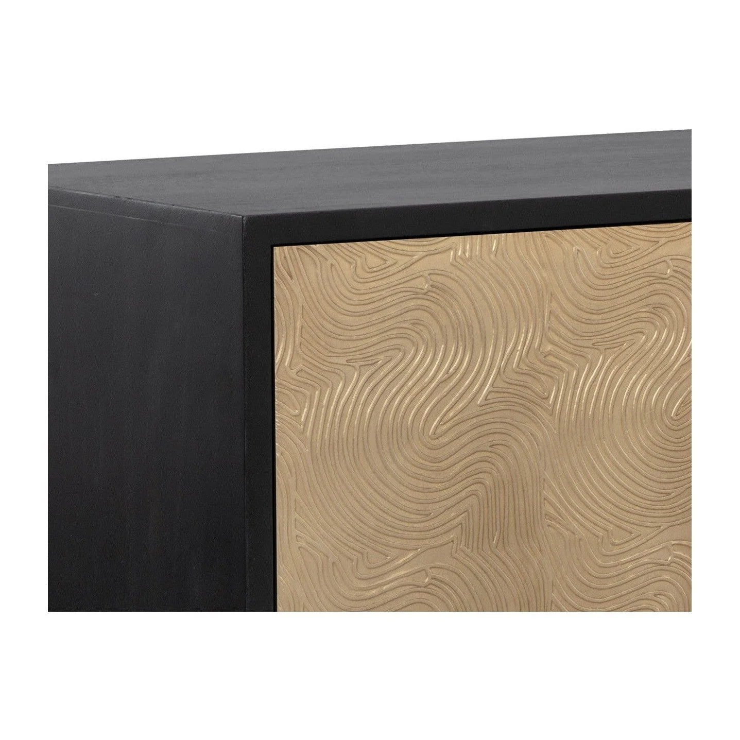 Sunpan Algarve Sideboard - Black / Champagne Gold - Image 4