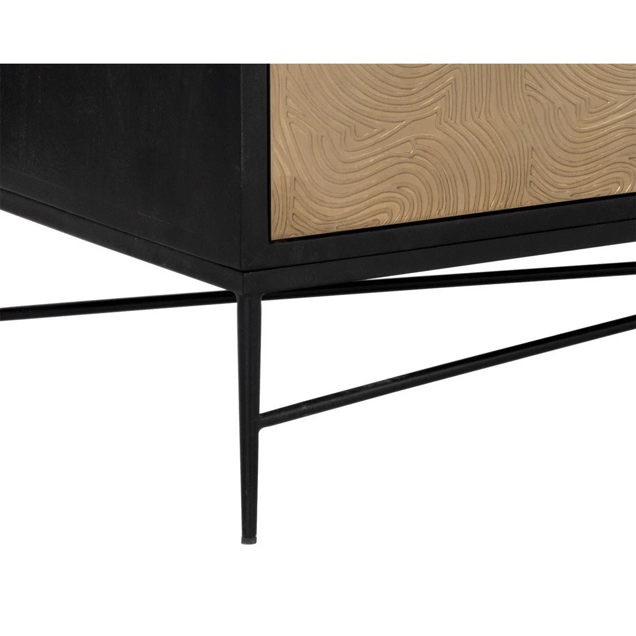 Sunpan Algarve Sideboard - Black / Champagne Gold - Image 5
