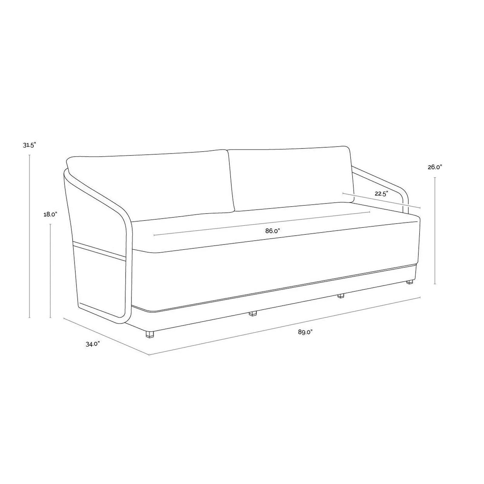 Sunpan Allariz Sofa - Image 7