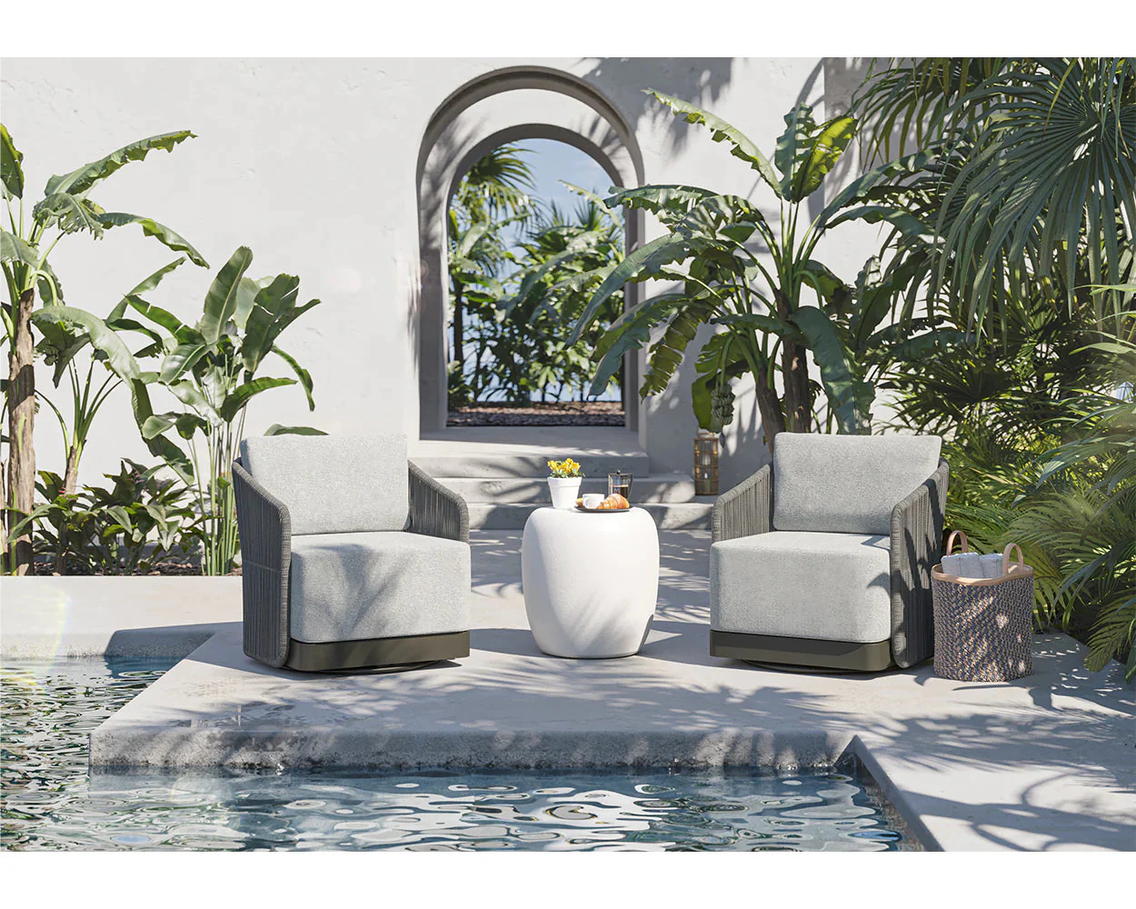 Sunpan Allariz Swivel Armchair - Image 2