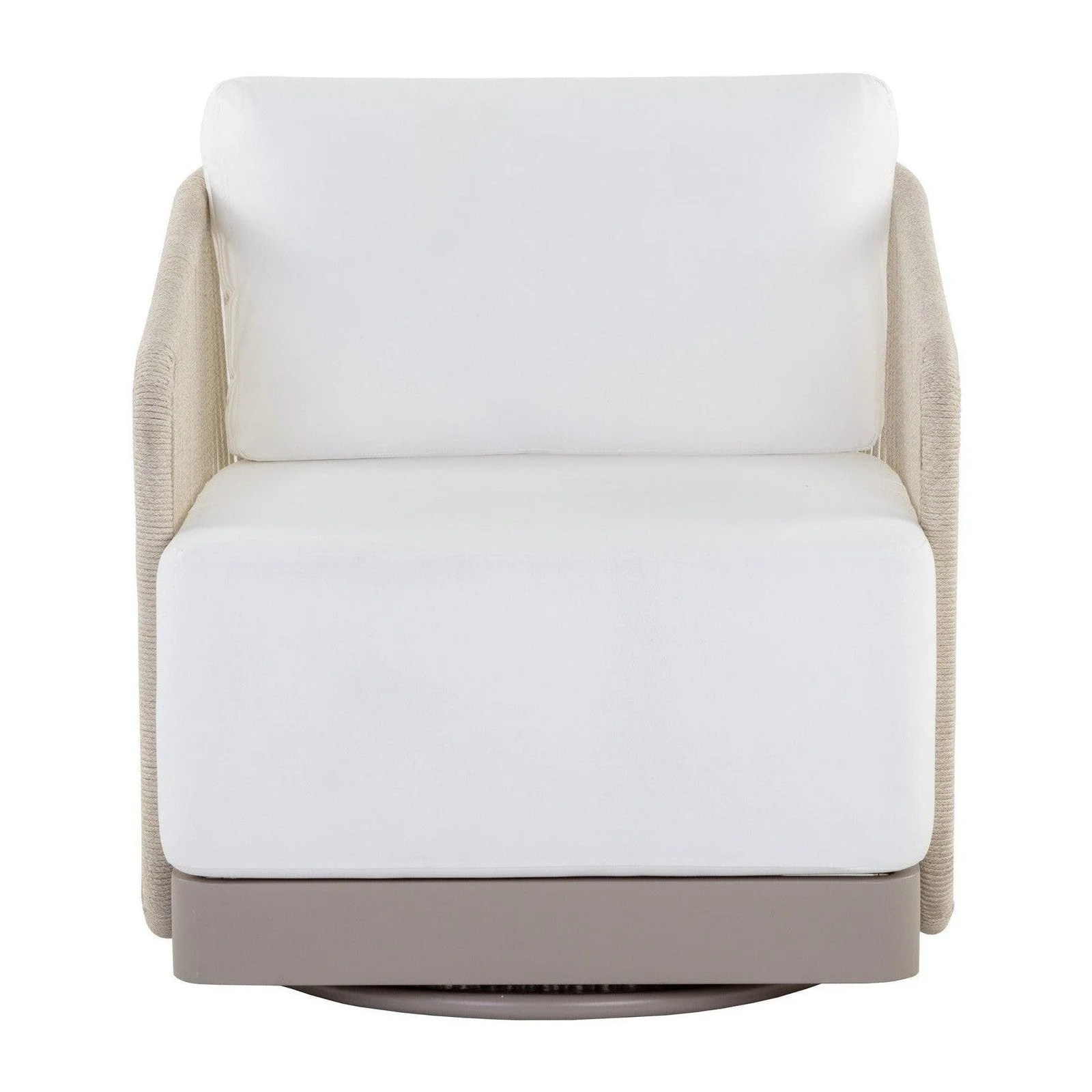 Sunpan Allariz Swivel Armchair - Greige - Stinson White - Image 2