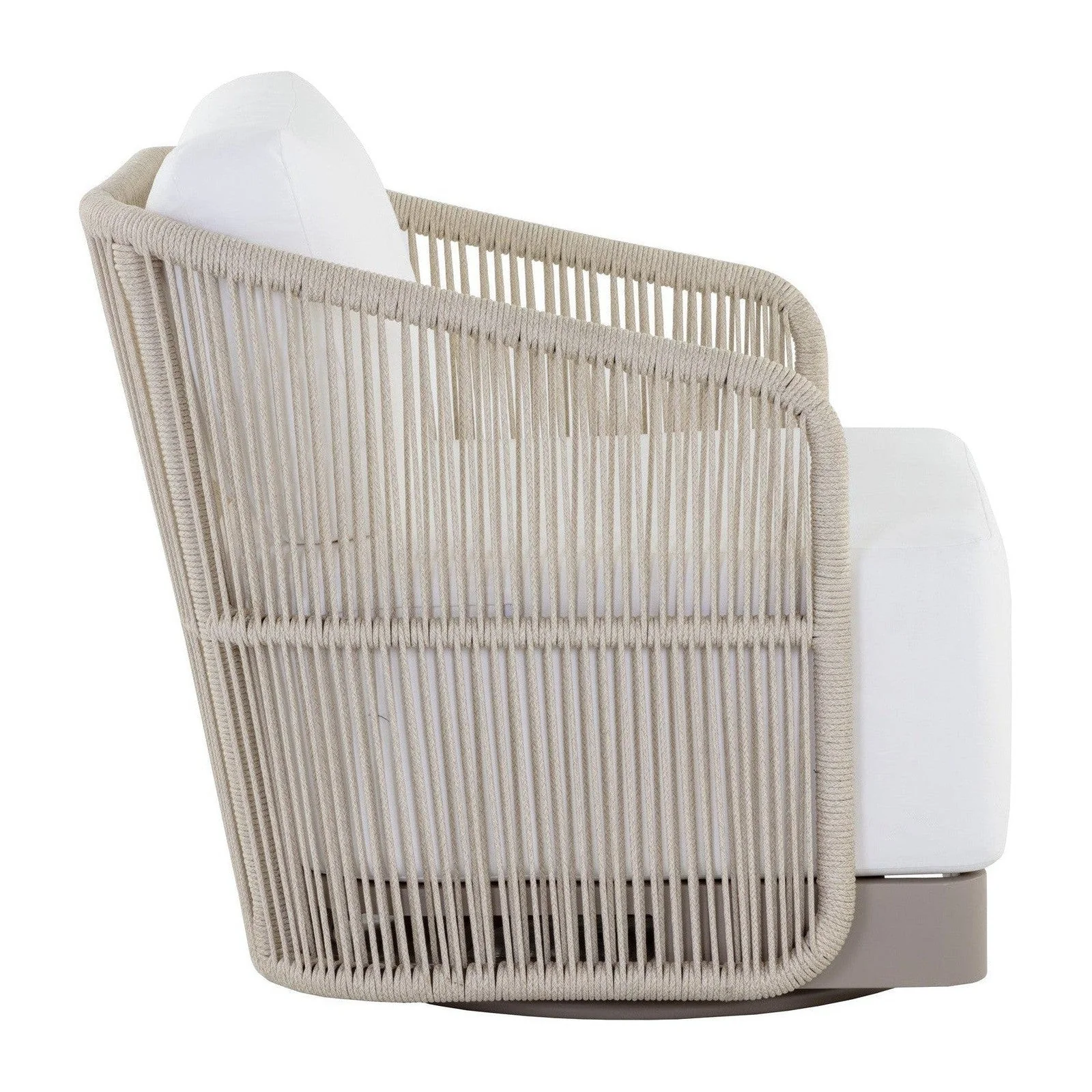 Sunpan Allariz Swivel Armchair - Greige - Stinson White - Image 3