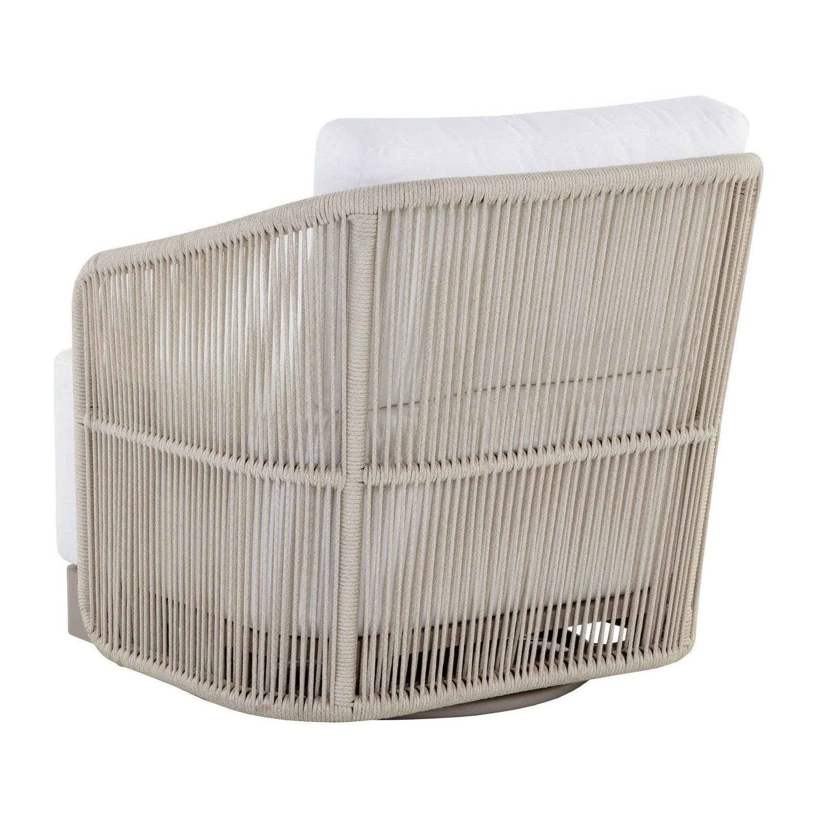 Sunpan Allariz Swivel Armchair - Greige - Stinson White - Image 4