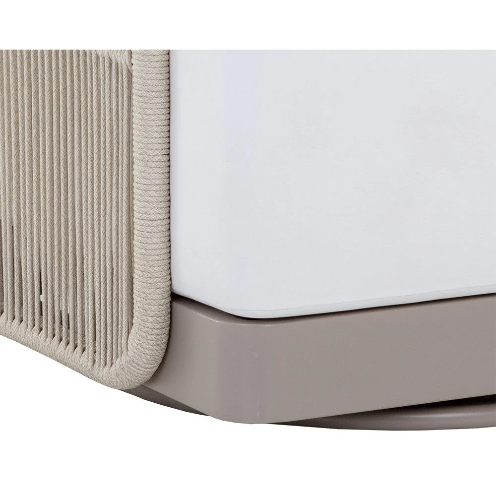 Sunpan Allariz Swivel Armchair - Greige - Stinson White - Image 6