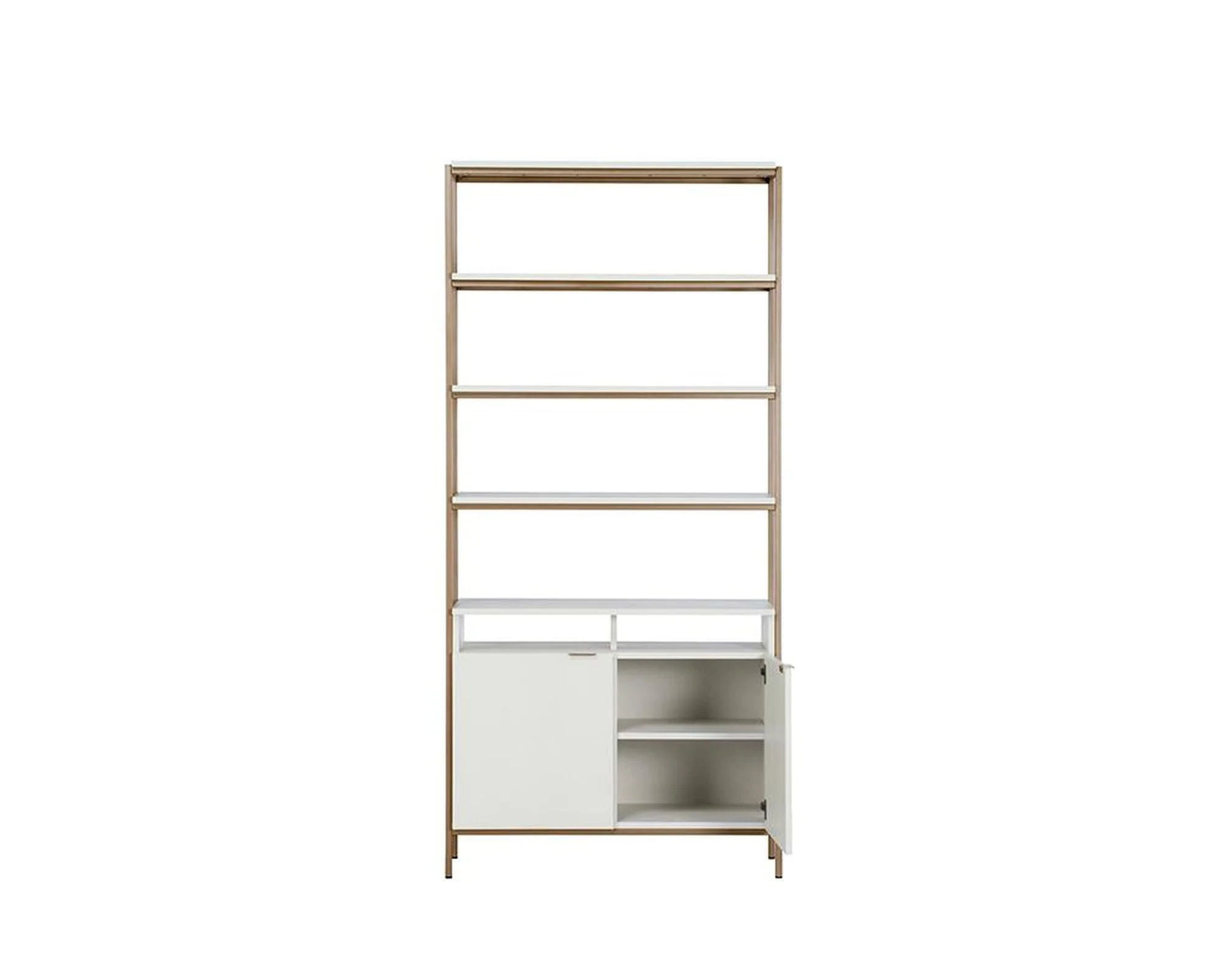 Sunpan Ambrose Modular Bookcase Champagne Gold Cream - Image 3