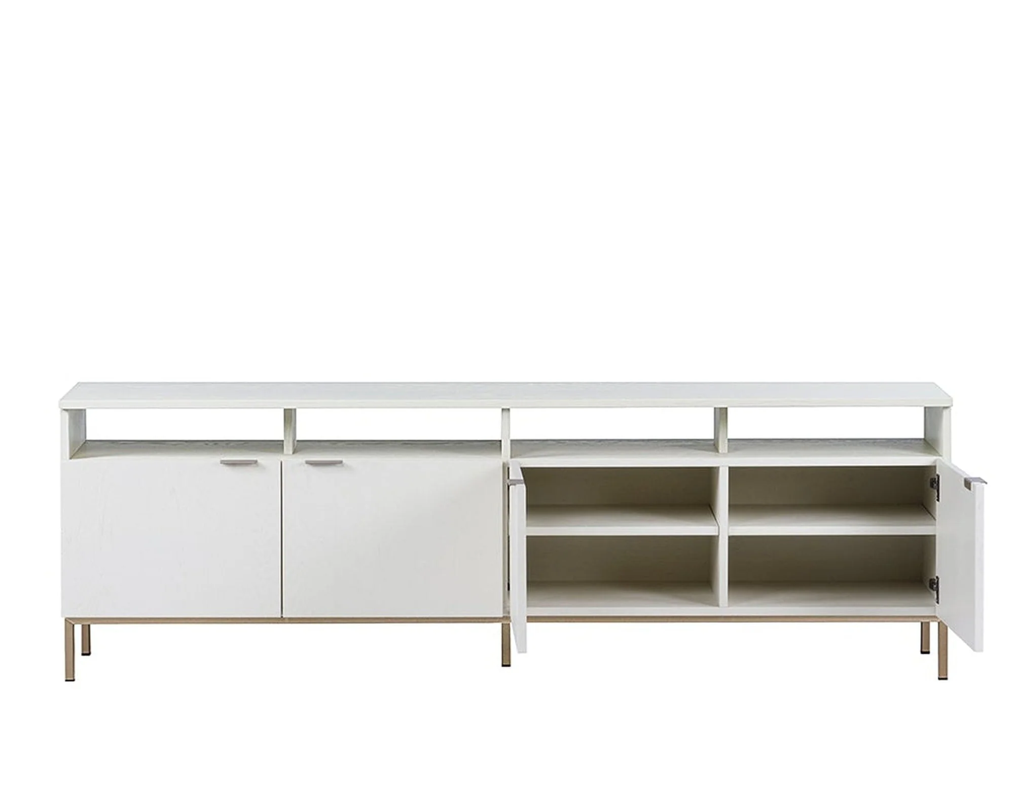 Sunpan Ambrose Modular Media Stand - Champagne Gold/Cream - Image 3