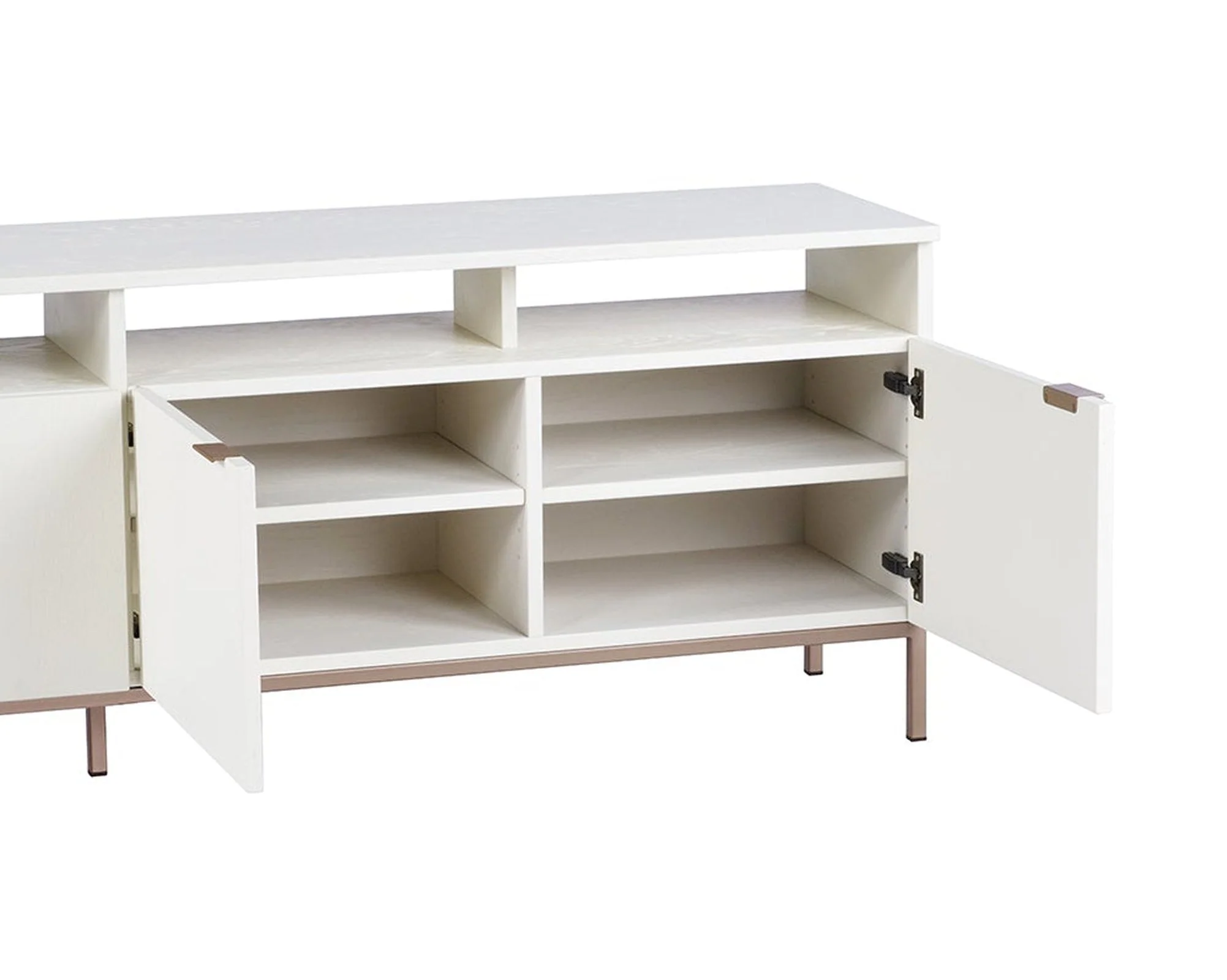 Sunpan Ambrose Modular Media Stand - Champagne Gold/Cream - Image 4