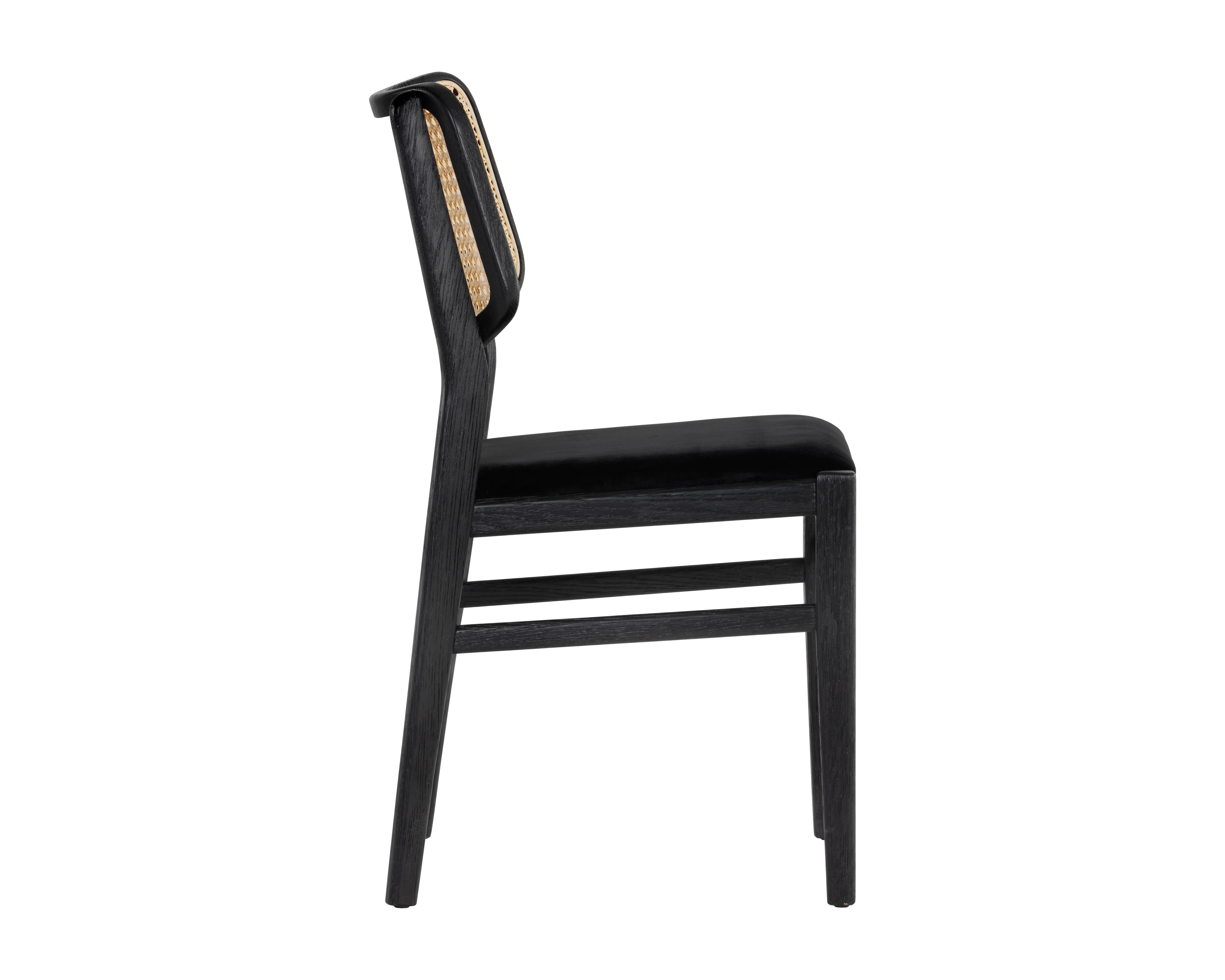 Sunpan Annex Dining Chair - Abbington Black / Natural - Set of 2 - Image 2