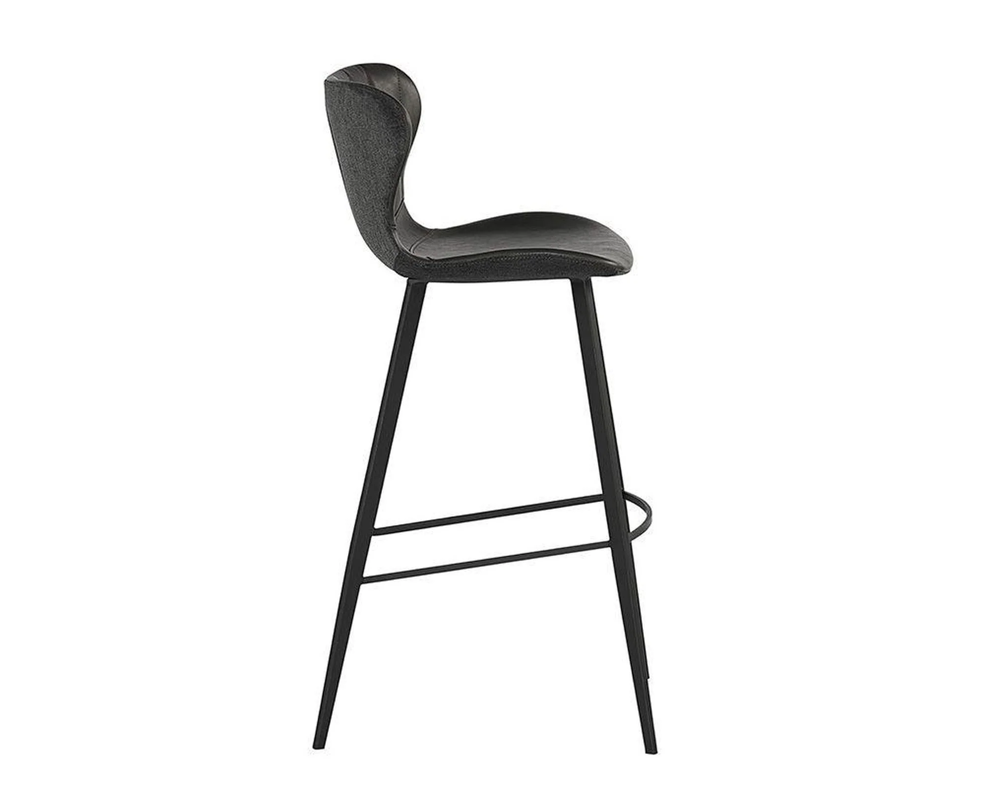 Sunpan Arabella Barstool - Bravo Portabella / Polo Club Kohl Grey - Image 2