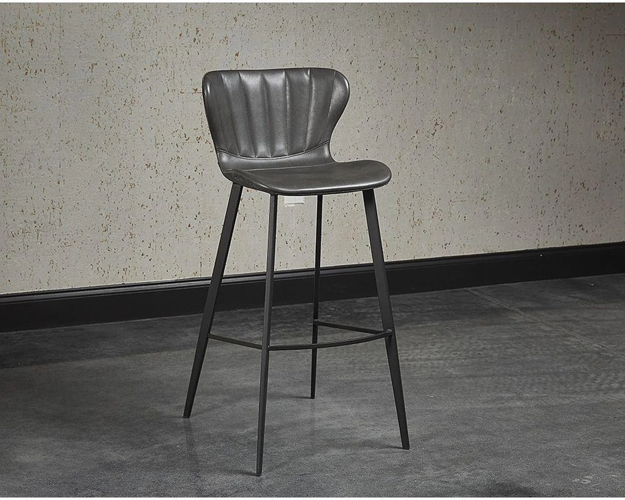Sunpan Arabella Barstool - Bravo Portabella / Polo Club Kohl Grey - Image 6