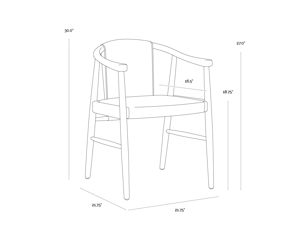 Sunpan Aran Dining Armchair - Image 6