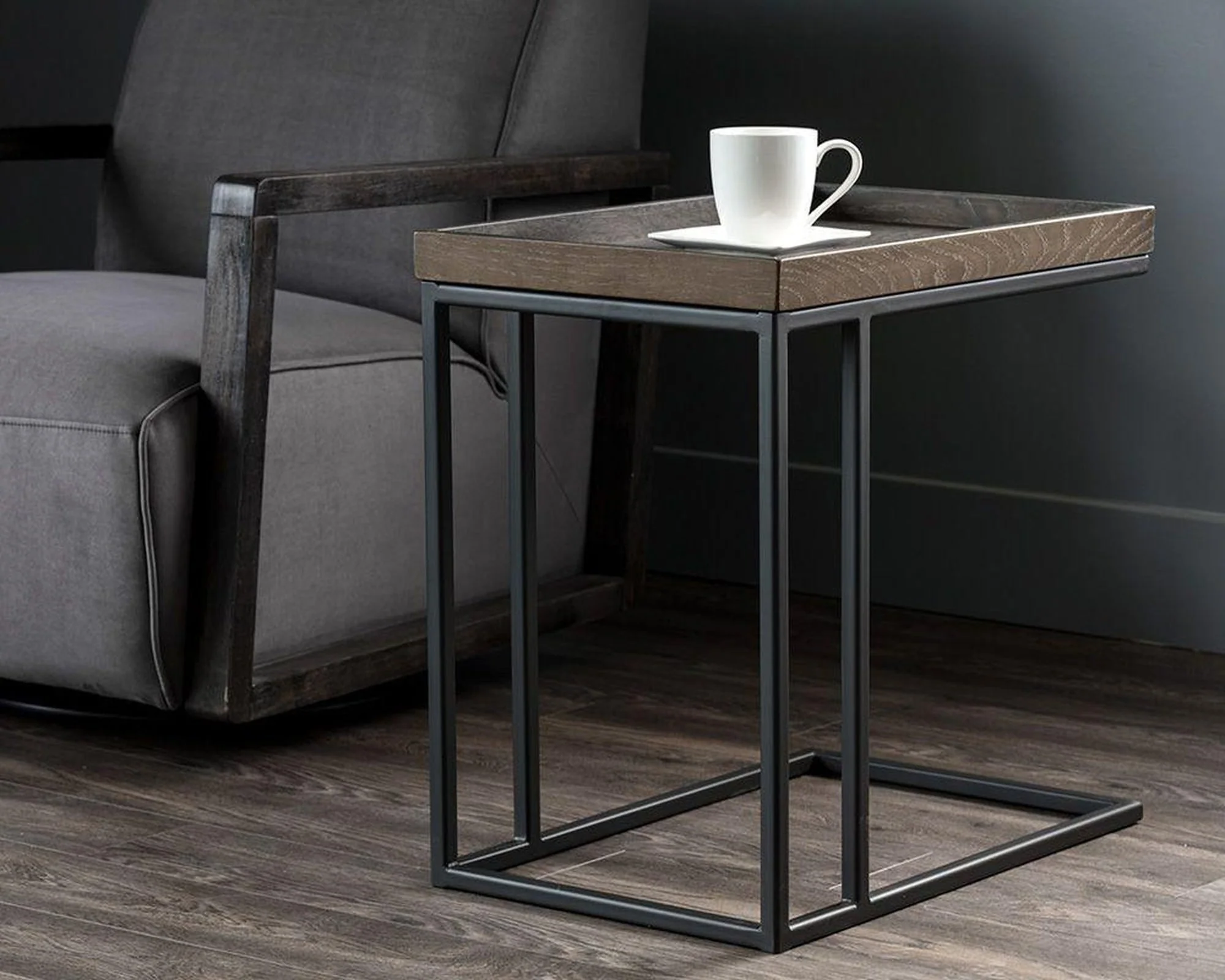 Sunpan Arden C-Shaped End Table - Image 3