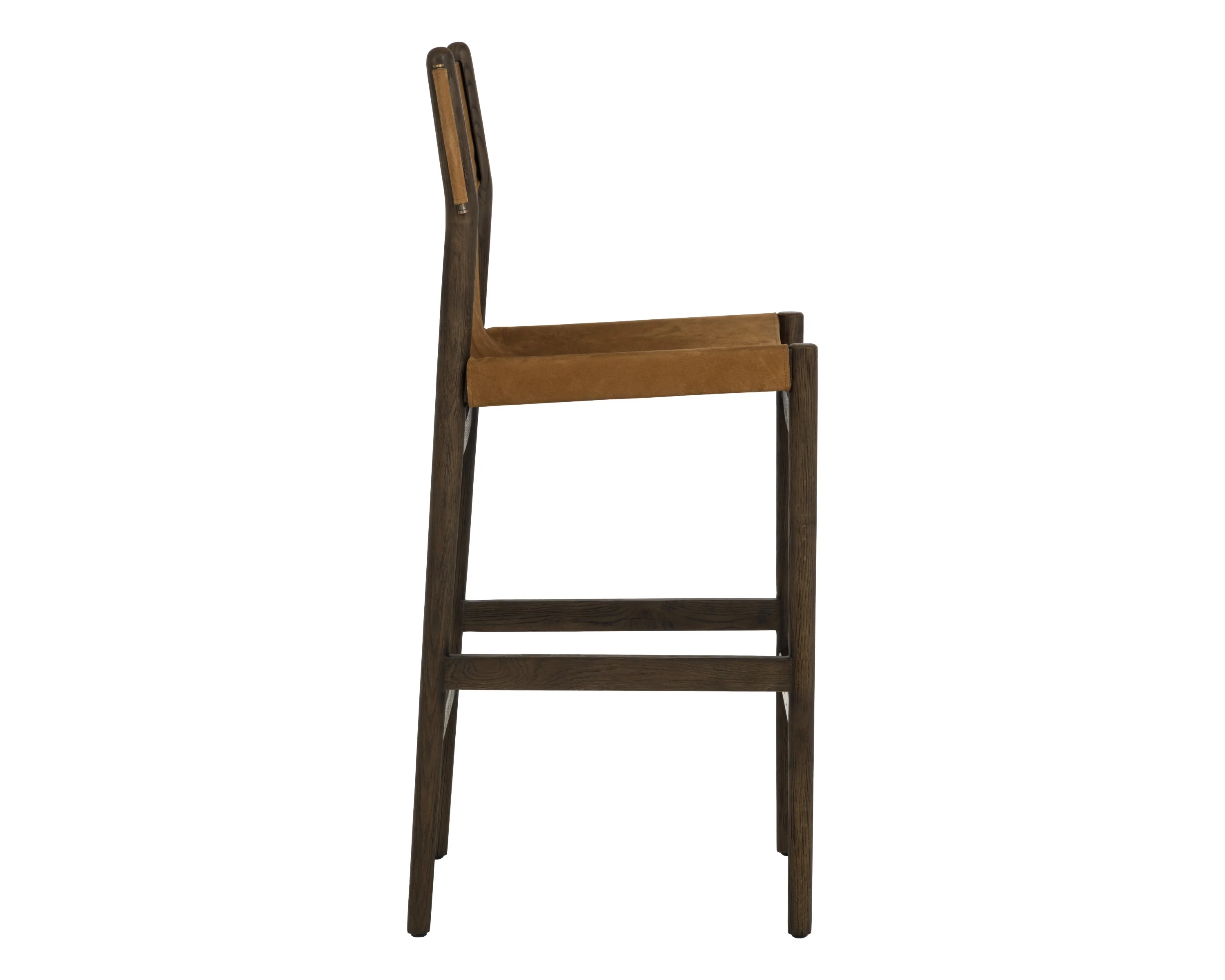 Sunpan Argus Barstool - Nubuck Caramel Leather - Image 3