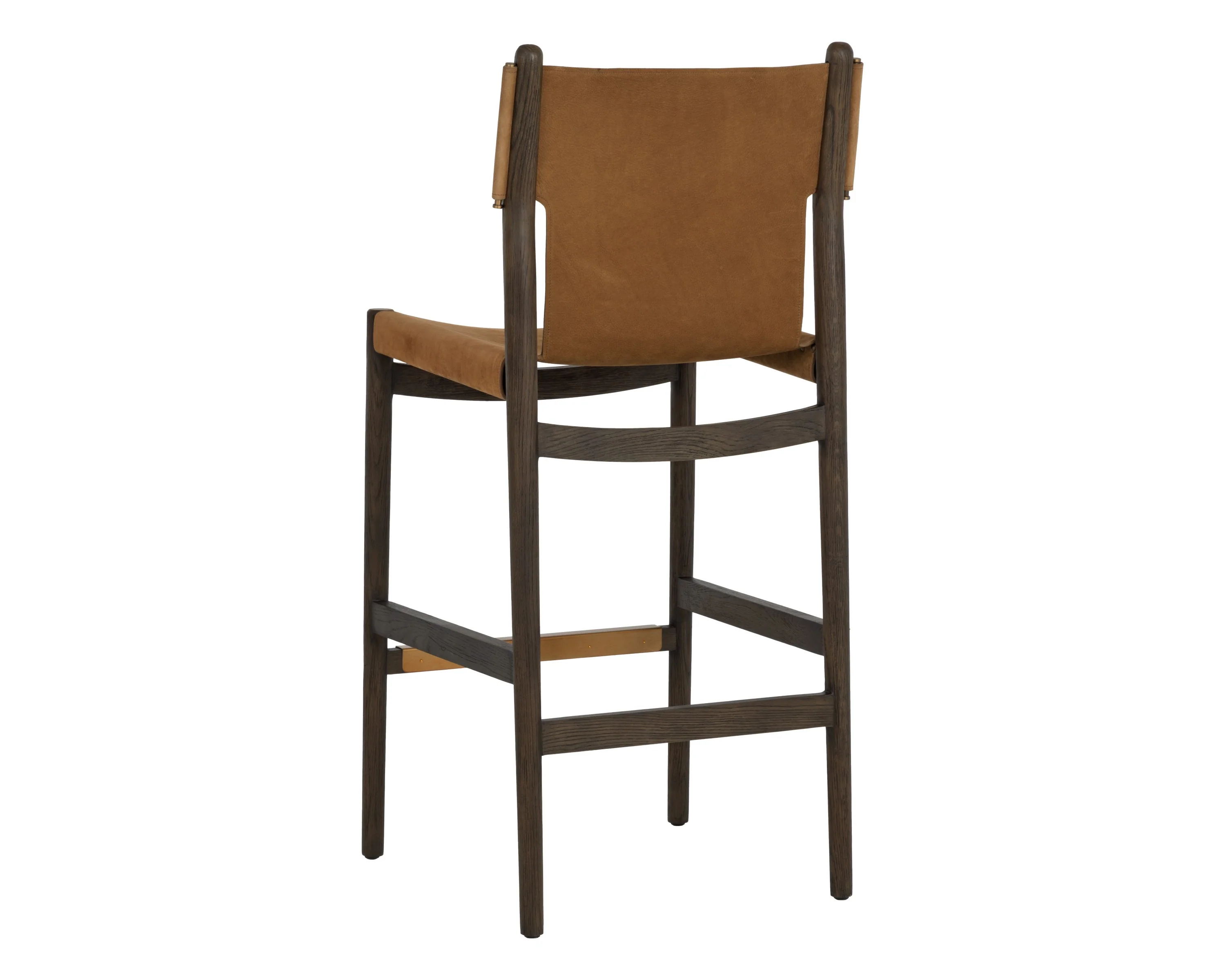 Sunpan Argus Barstool - Nubuck Caramel Leather - Image 4
