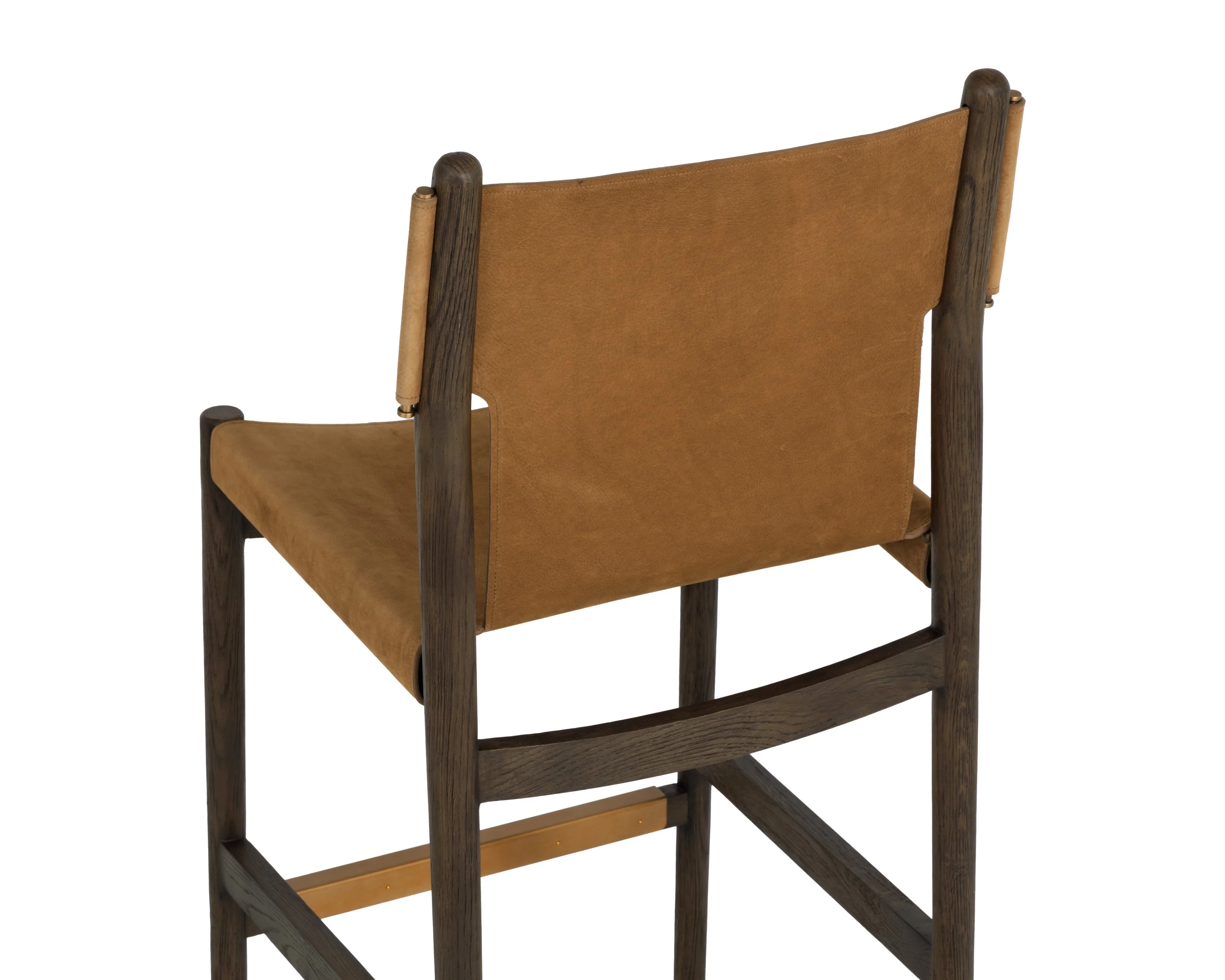 Sunpan Argus Barstool - Nubuck Caramel Leather - Image 5