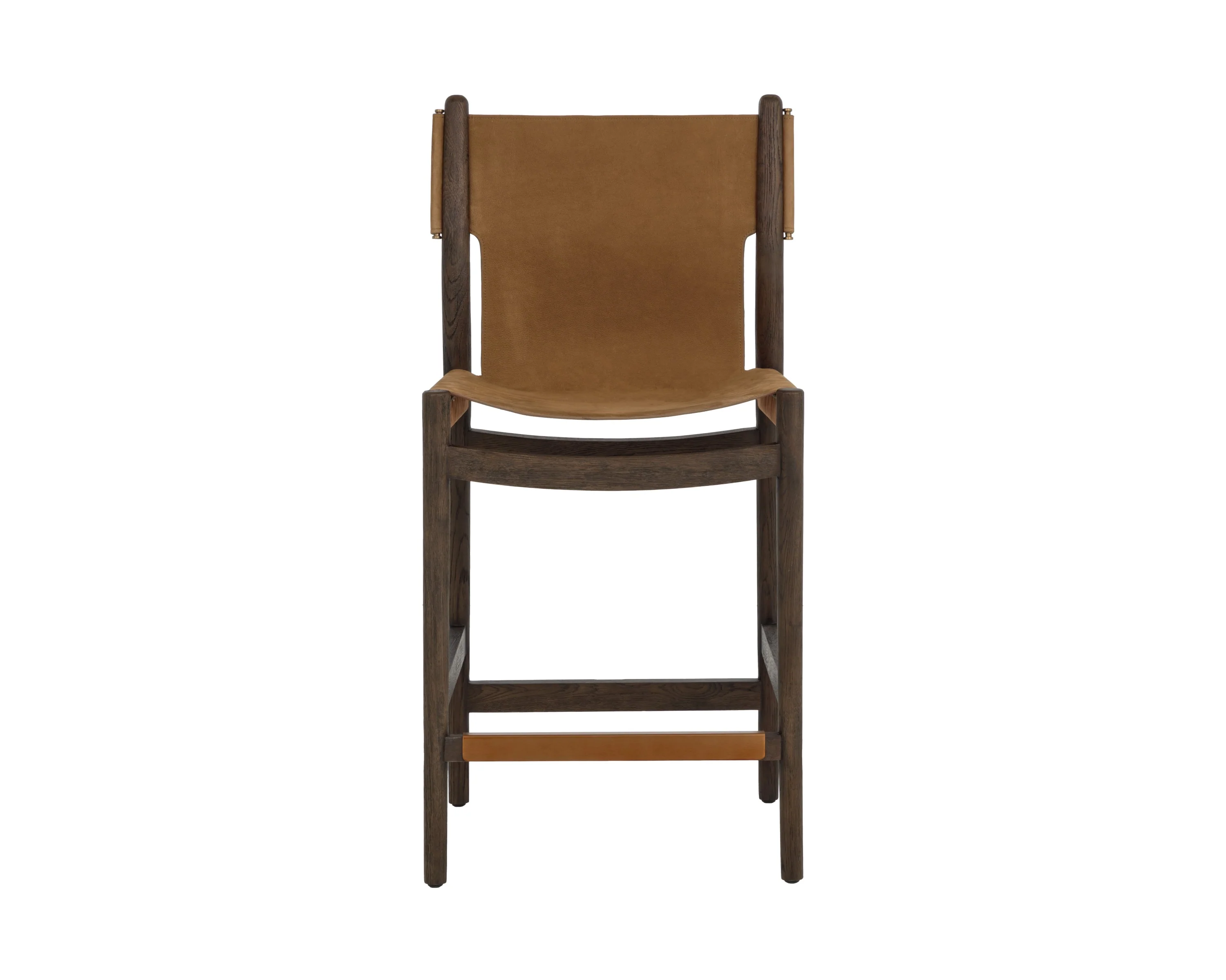 Sunpan Argus Counter Stool - Nubuck Caramel Leather - Image 2