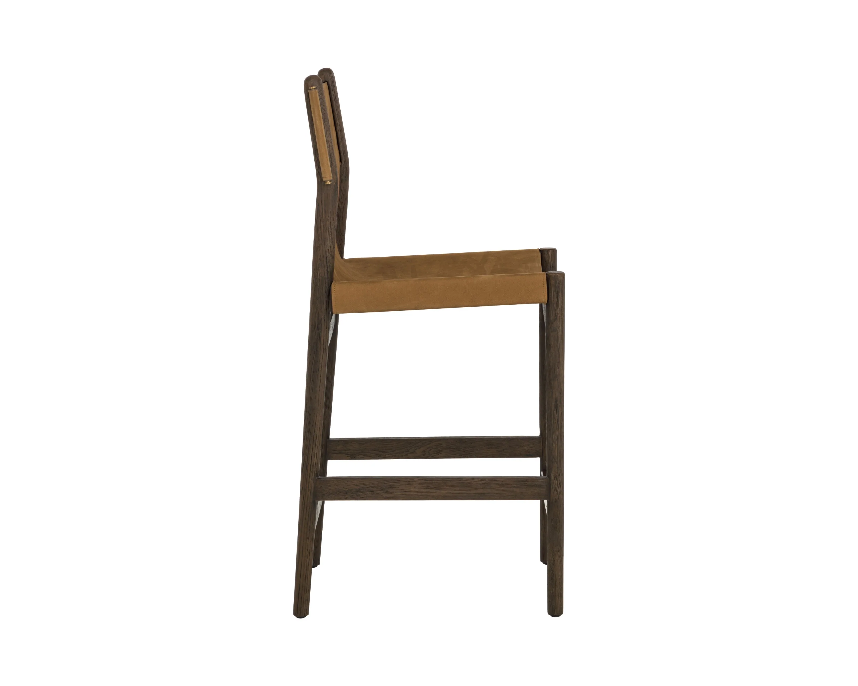 Sunpan Argus Counter Stool - Nubuck Caramel Leather - Image 3