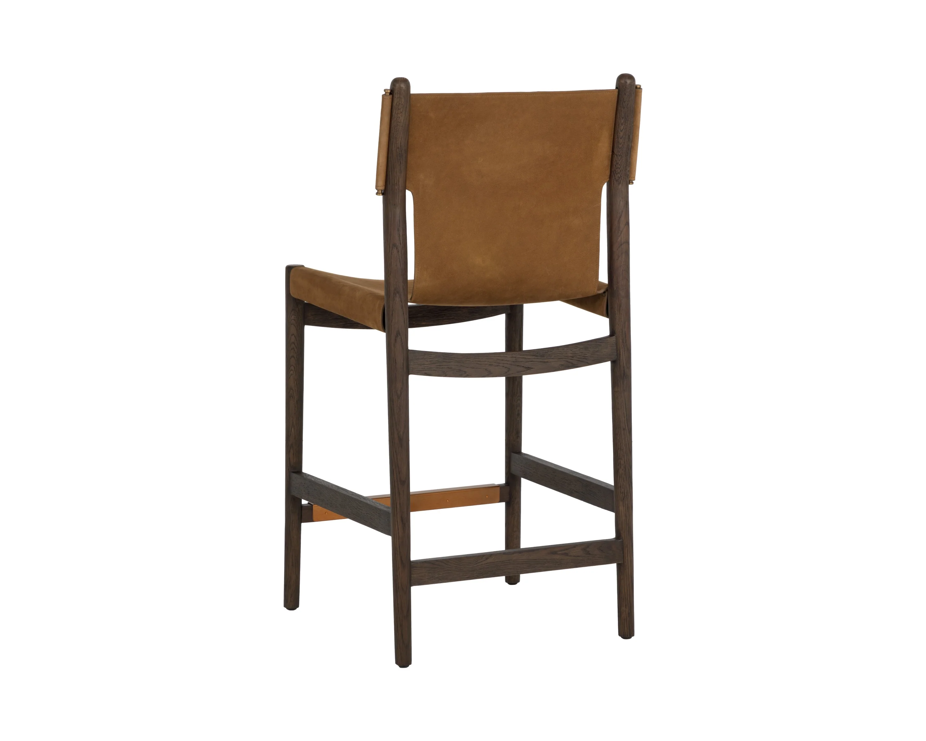 Sunpan Argus Counter Stool - Nubuck Caramel Leather - Image 4