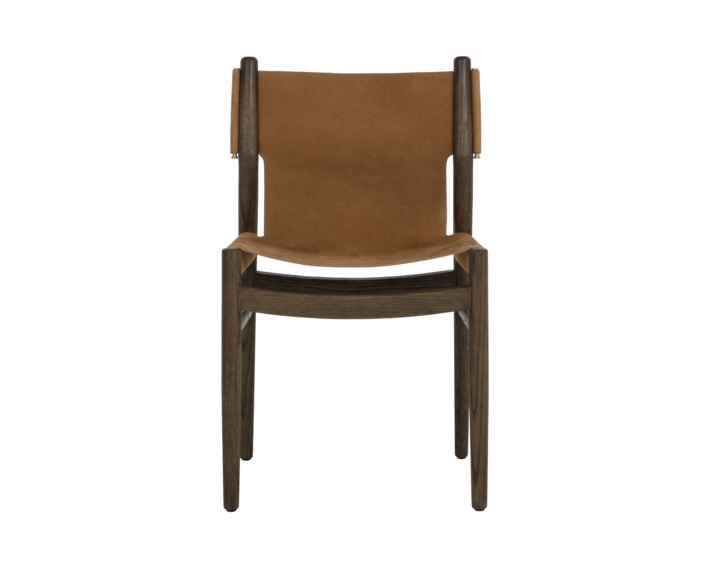 Sunpan Argus Dining Side Chair - Nubuck Caramel Leather - Image 2