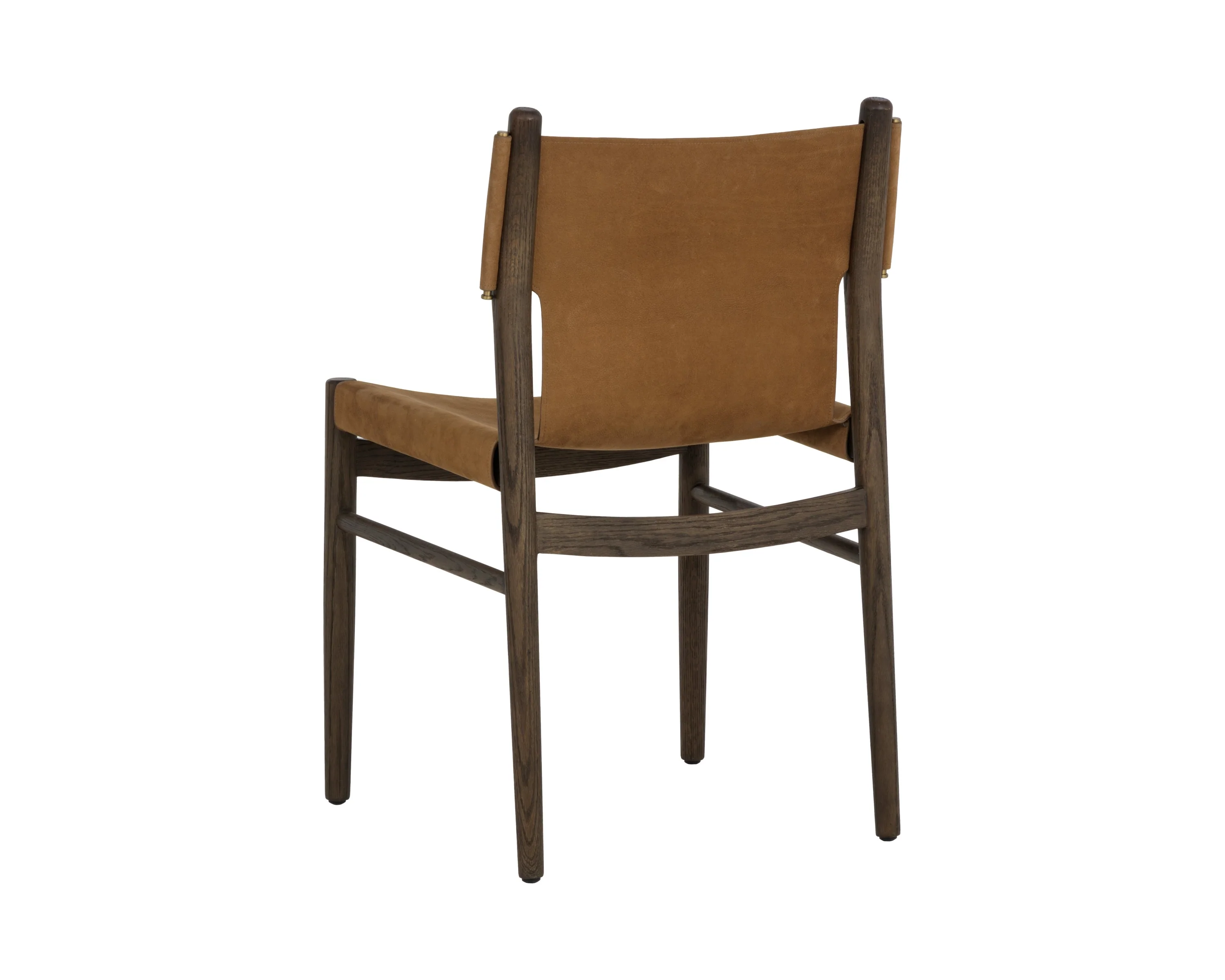 Sunpan Argus Dining Side Chair - Nubuck Caramel Leather - Image 4