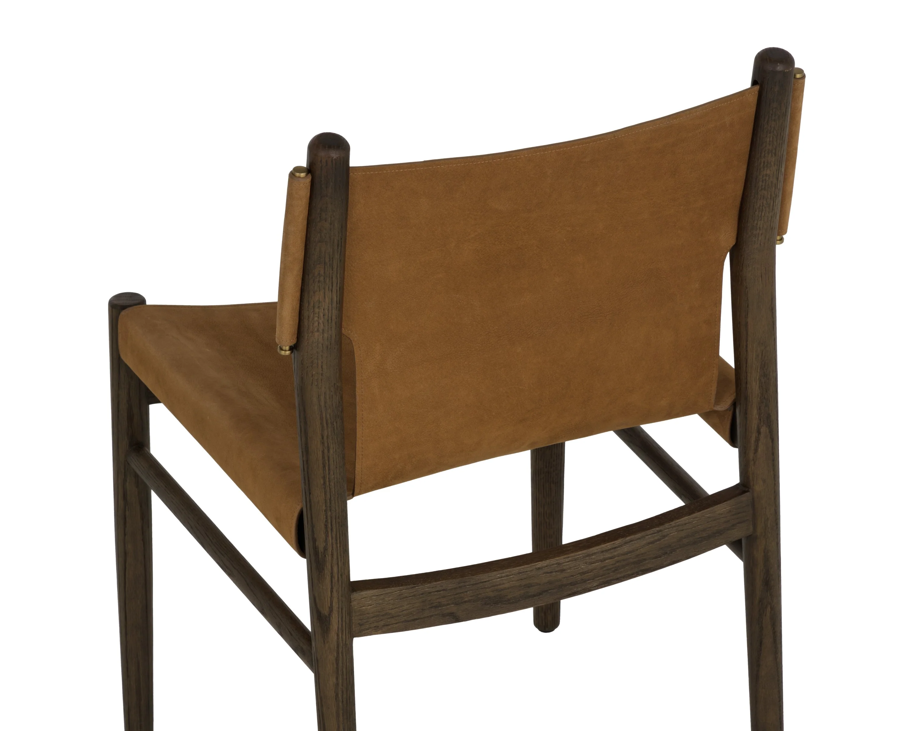 Sunpan Argus Dining Side Chair - Nubuck Caramel Leather - Image 5