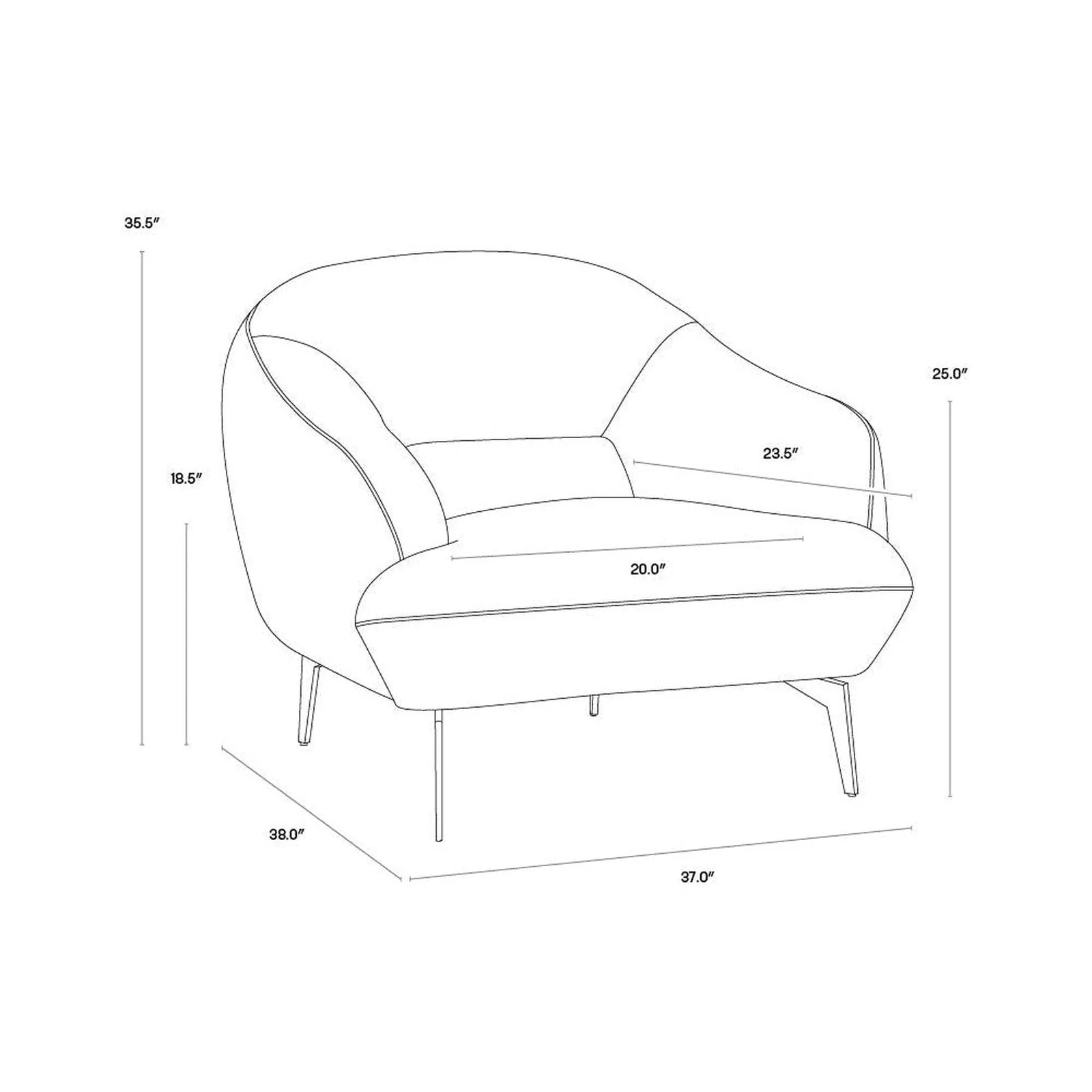 Sunpan Armani Armchair Clearance - Image 10