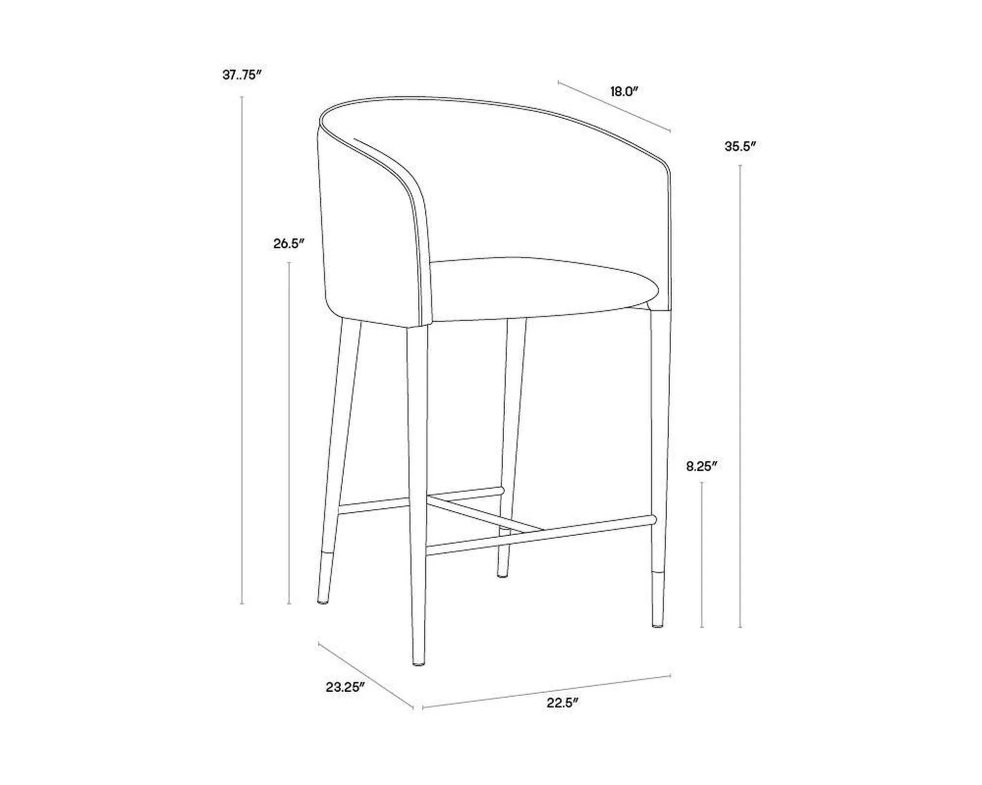 Sunpan Asher Counter Stool - Image 7