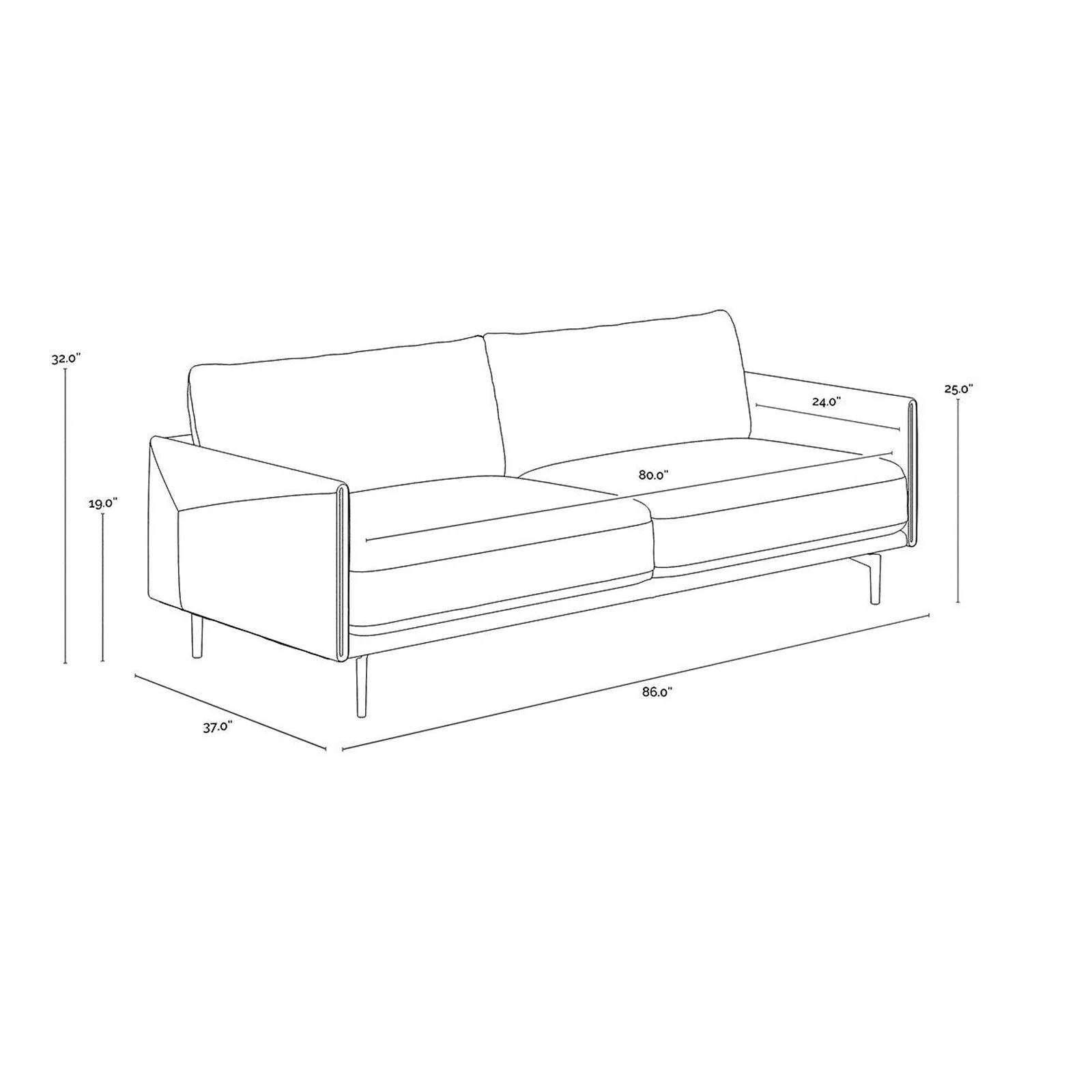 Sunpan Ashi Sofa - Image 9