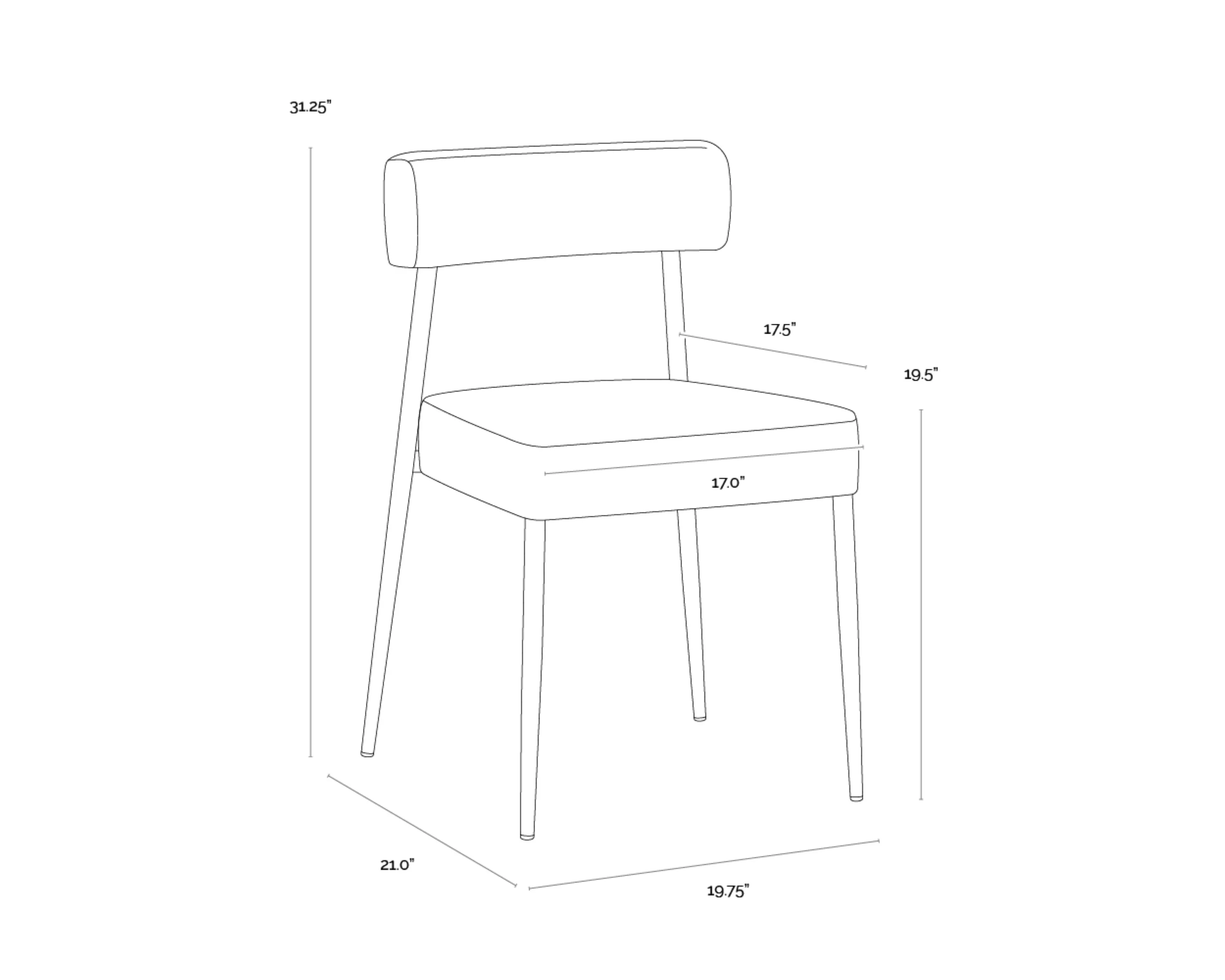 Sunpan Ashwin Stackable Dining Chair - Set of 2 - Image 13