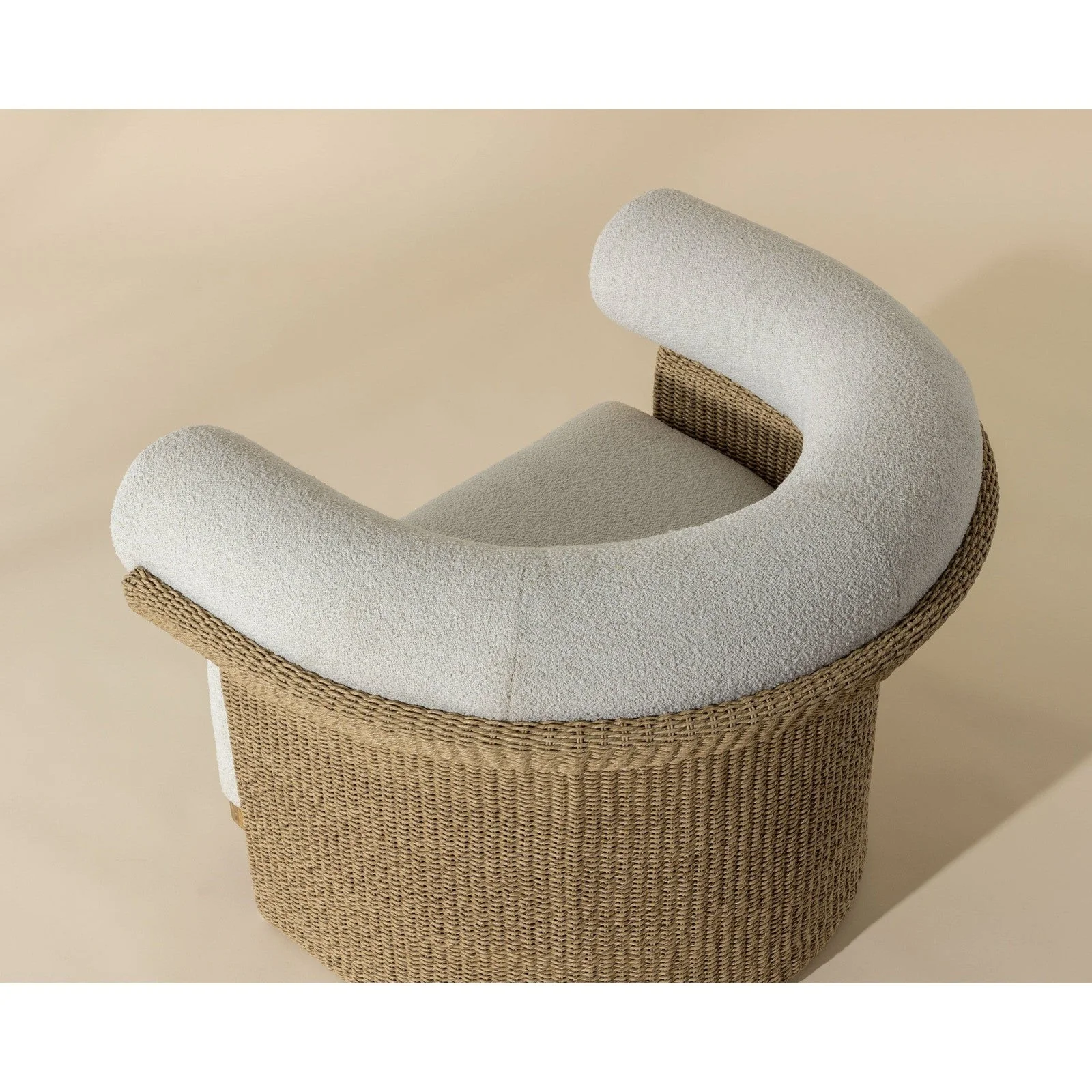 Sunpan Asos Lounge Chair - Louis Cream - Image 8
