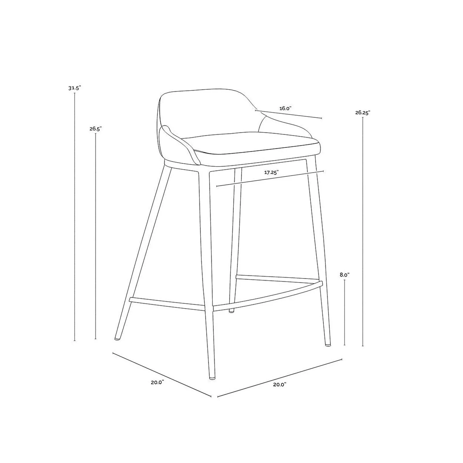 Sunpan Astra Counter Stool - Image 9
