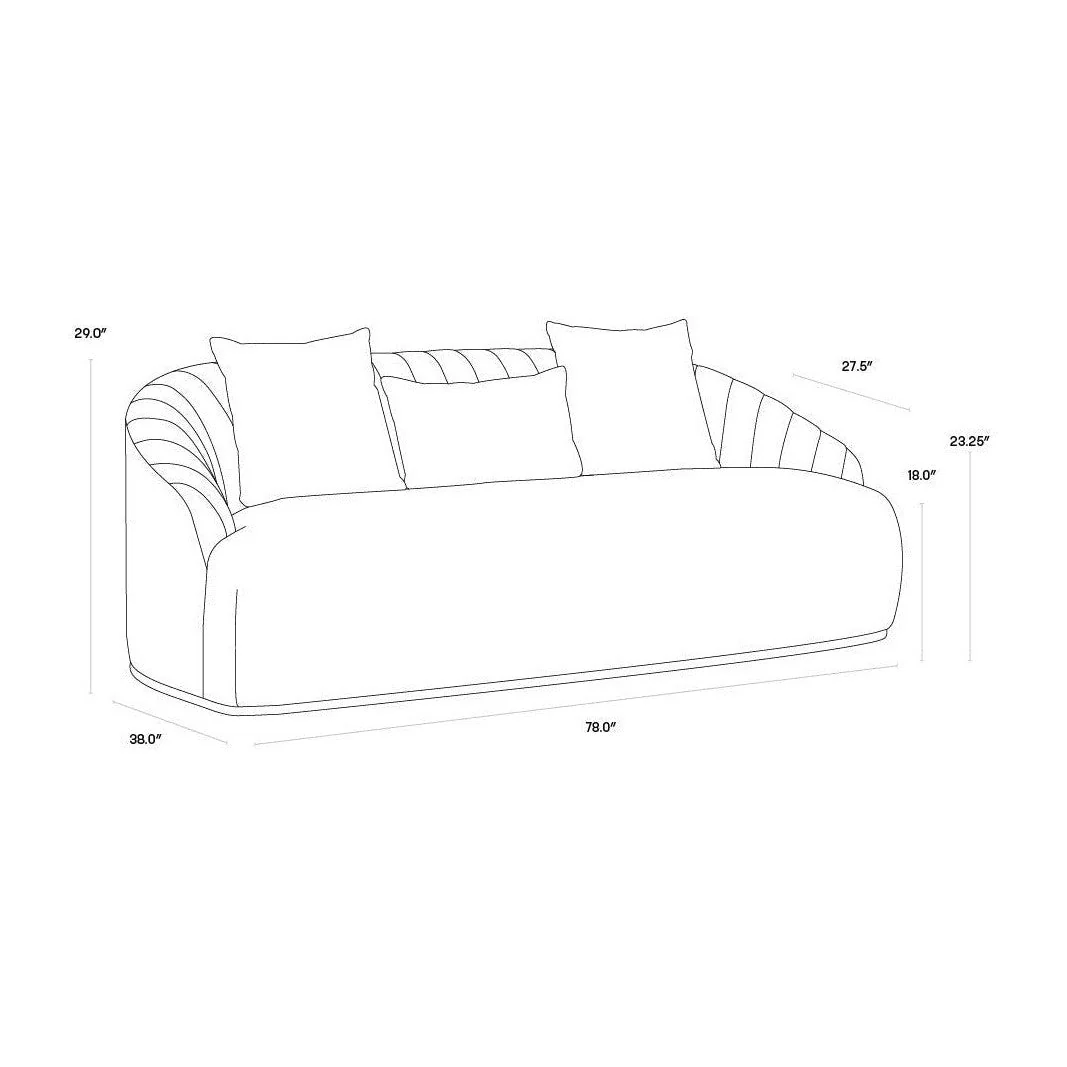 Sunpan Astrid Sofa - Merlot - Image 3
