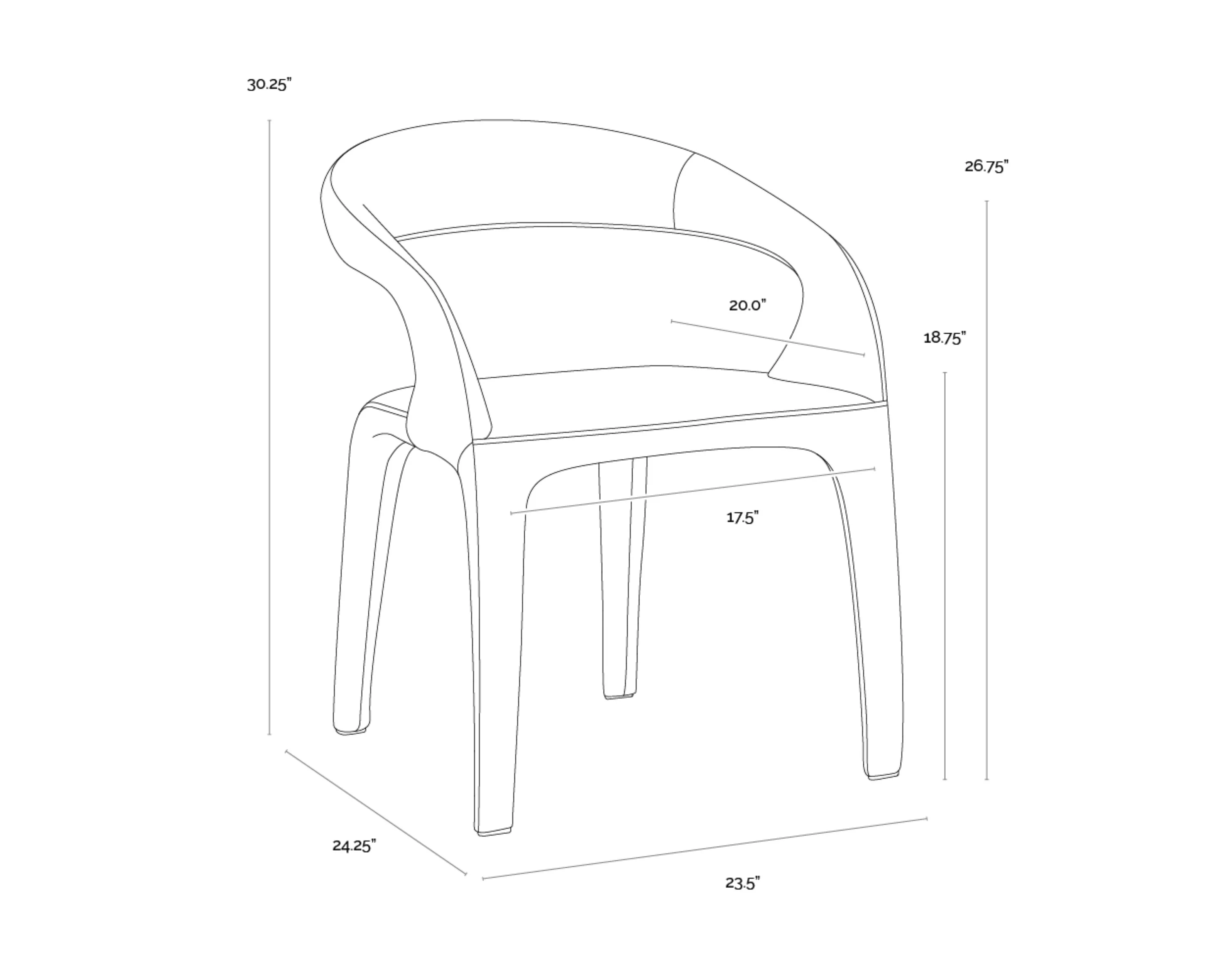 Sunpan Atika Dining Armchair - Image 16