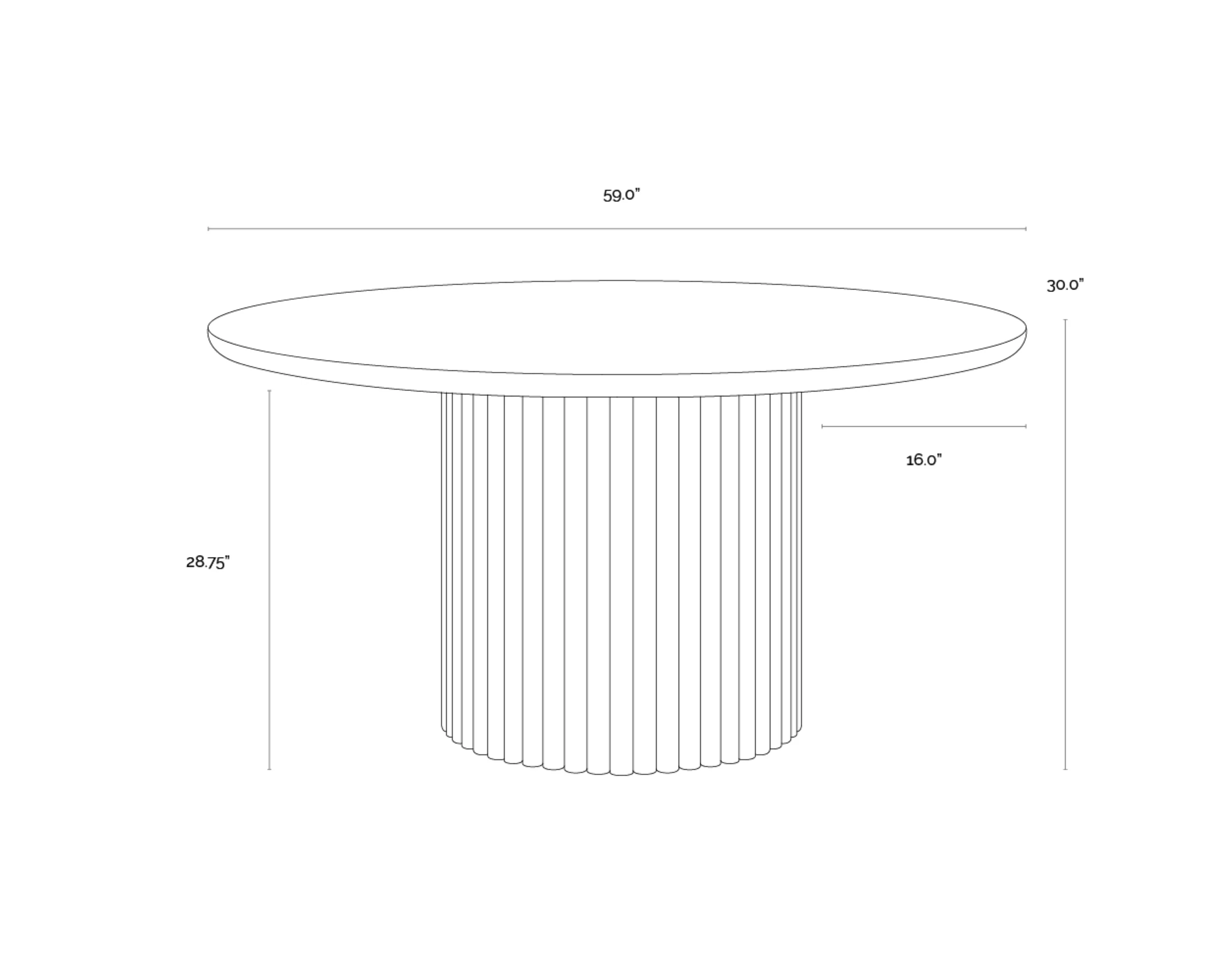 Sunpan Banyan Dining Table - 59" - Image 6