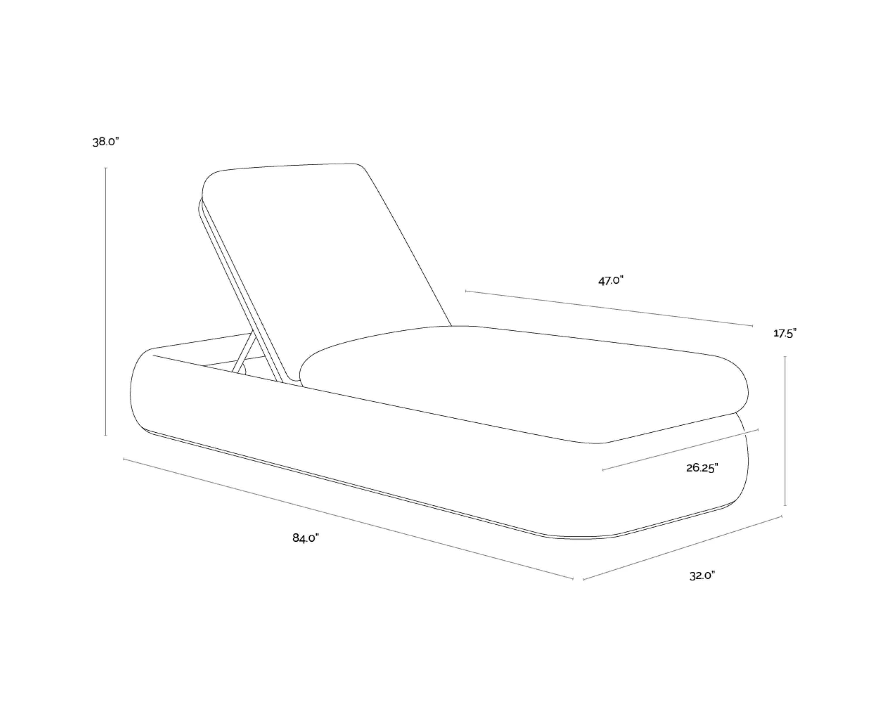 Sunpan Barcelona Lounger - Natural - Stinson White - Image 8