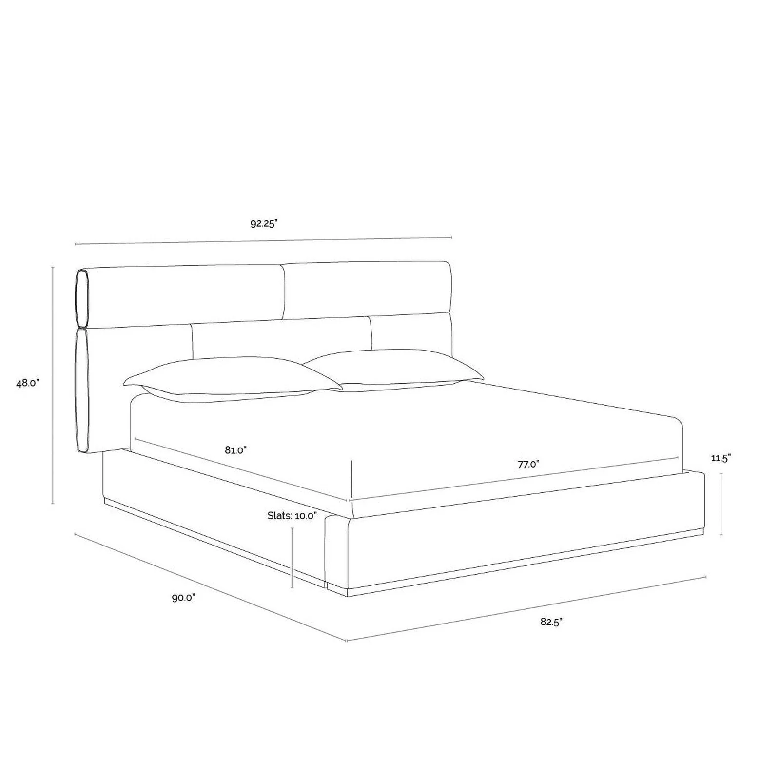 Sunpan Beckham Bed - King Clearance - Image 2