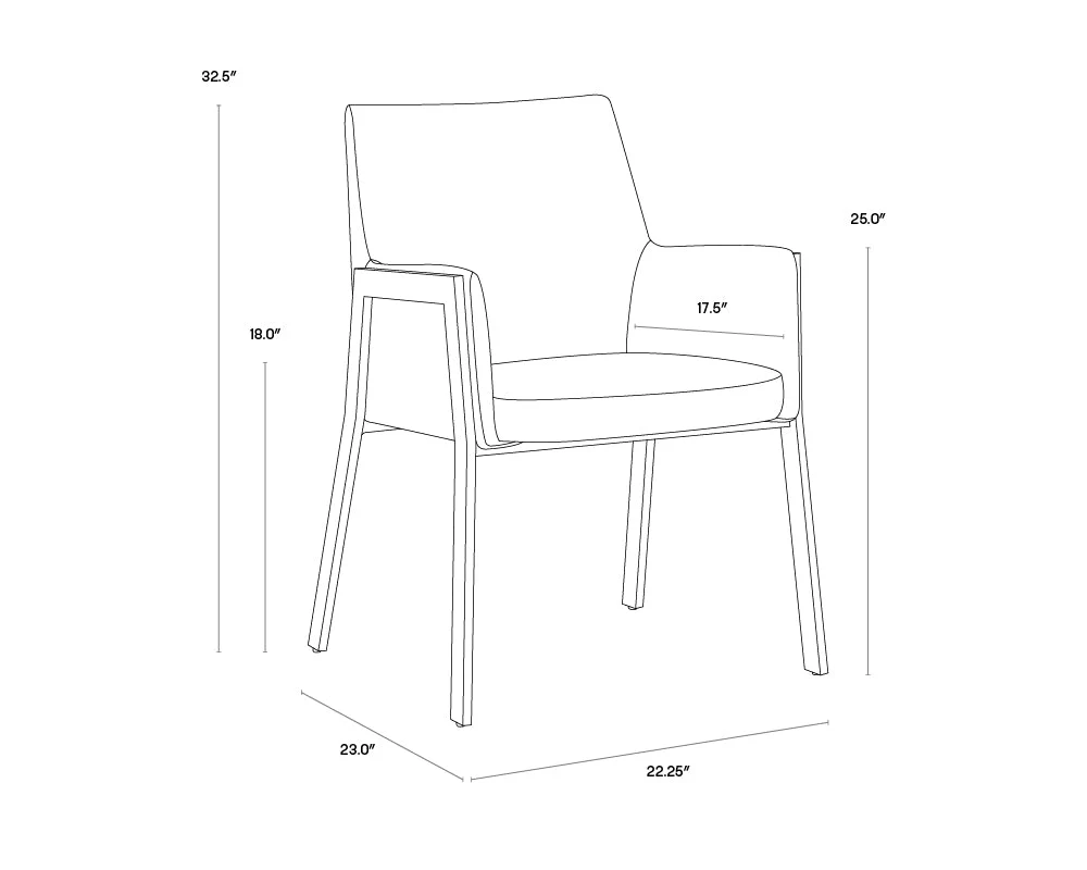 Sunpan Bernadette Dining Armchair - Image 33