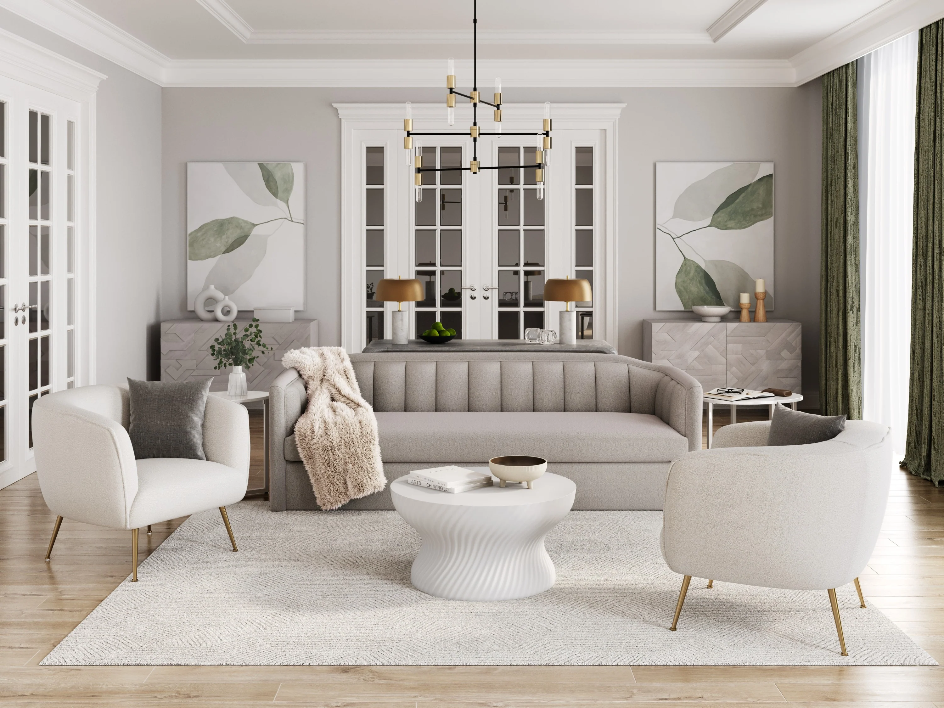 Sunpan Birrit Sofa - Dove Cream - Image 2