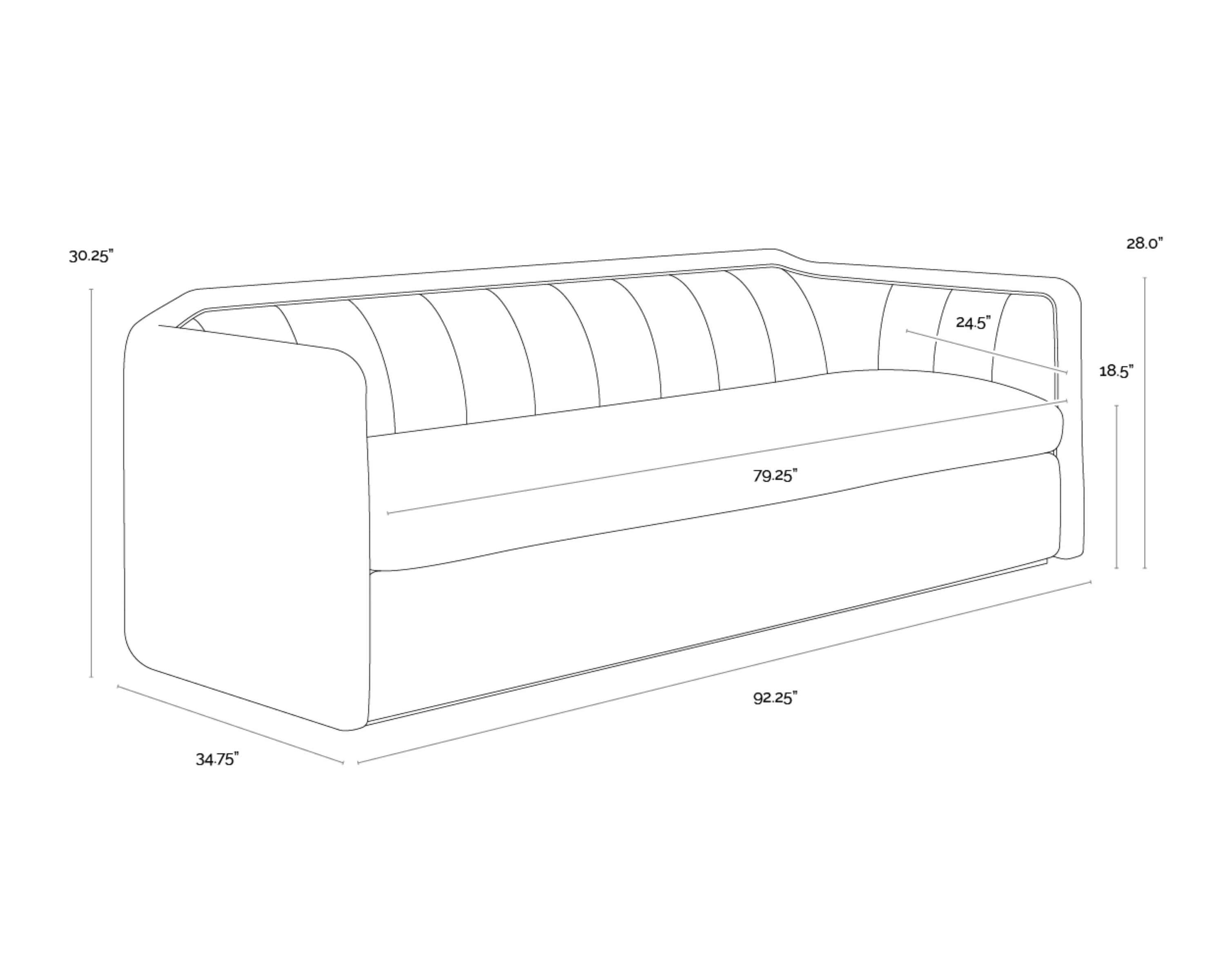 Sunpan Birrit Sofa - Dove Cream - Image 6