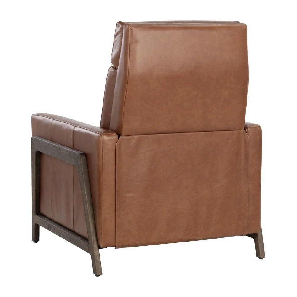 Sunpan Brandon Recliner - Shalimar Tobacco Leather - Image 4