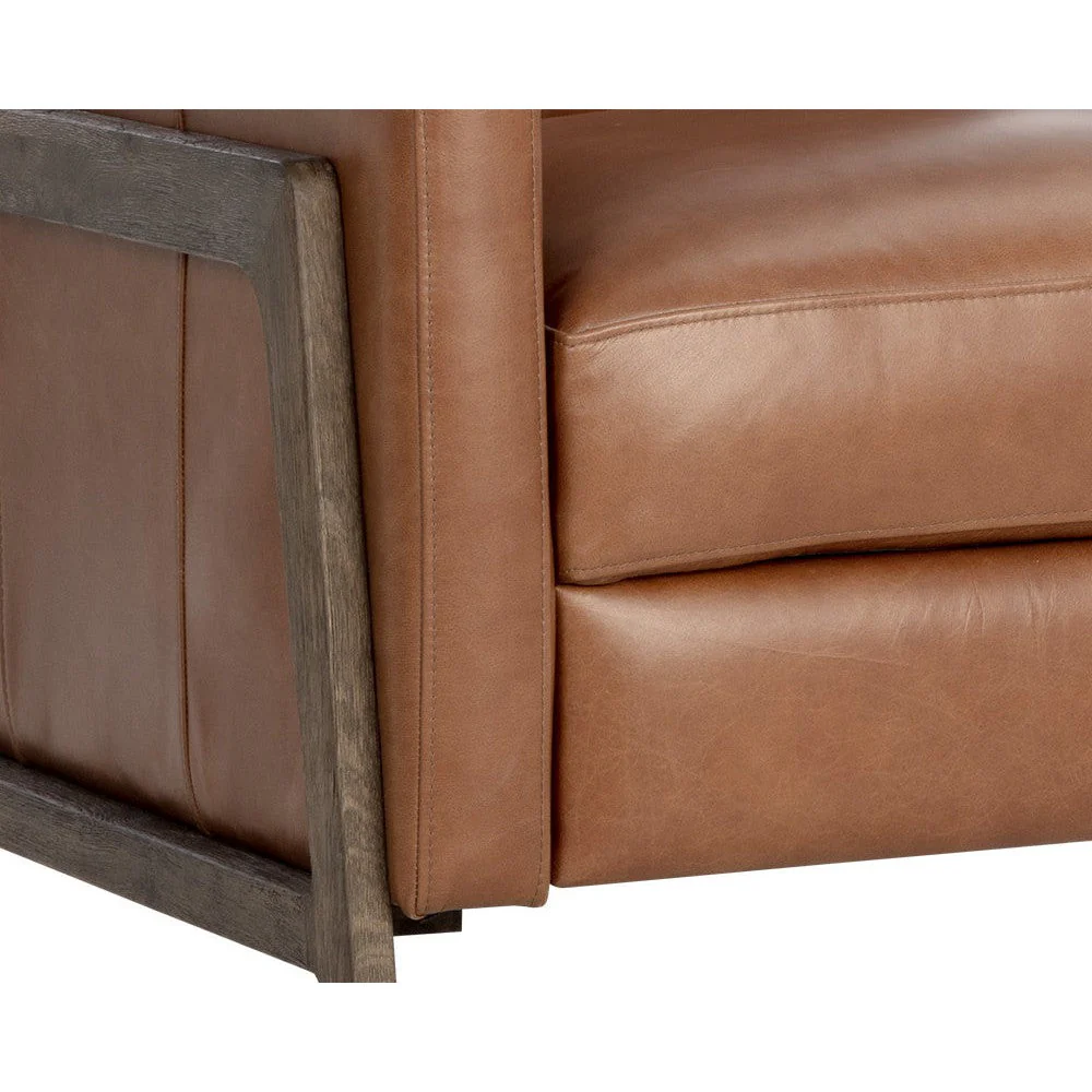 Sunpan Brandon Recliner - Shalimar Tobacco Leather - Image 7