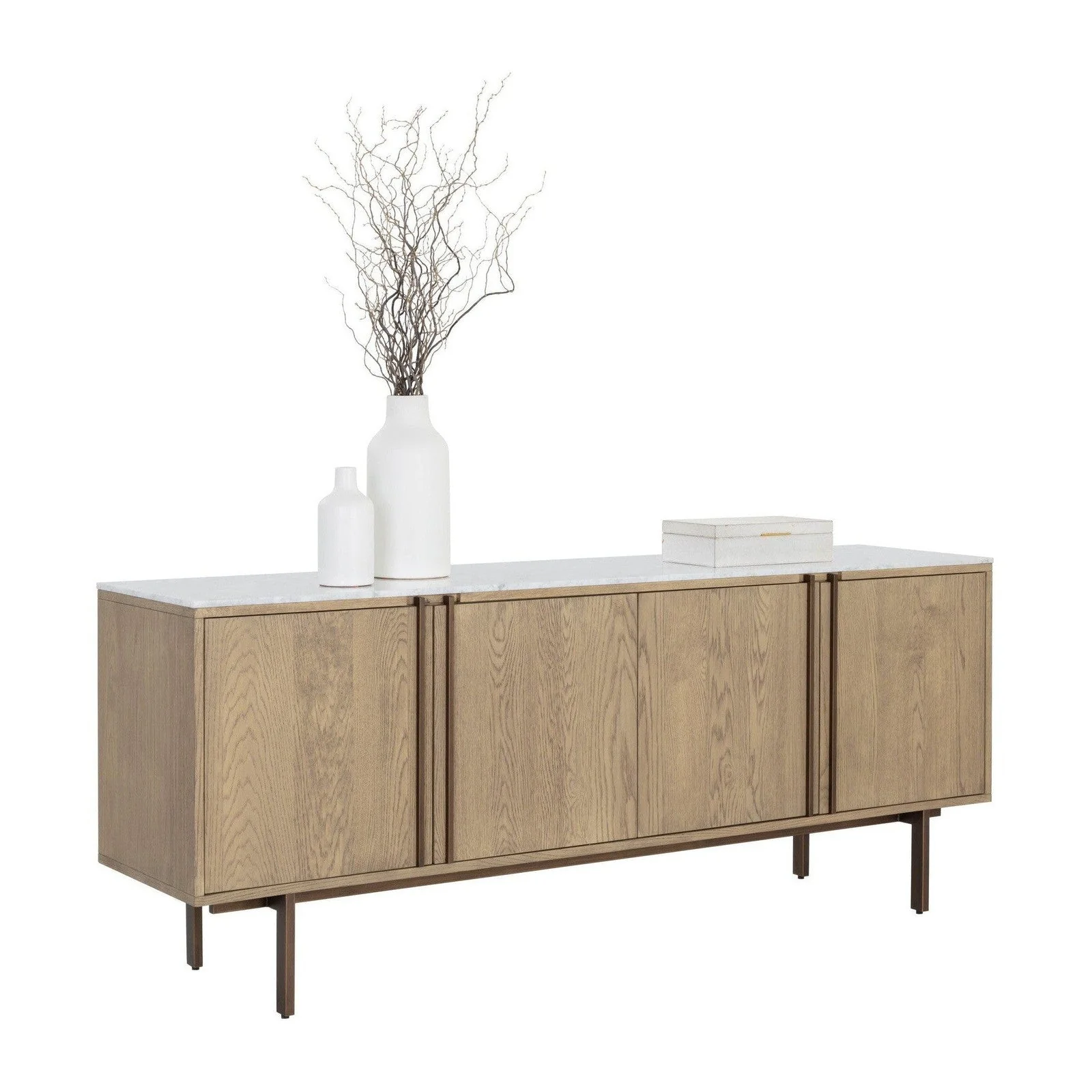 Sunpan Briar Sideboard - Weathered Oak Clearance - Image 2