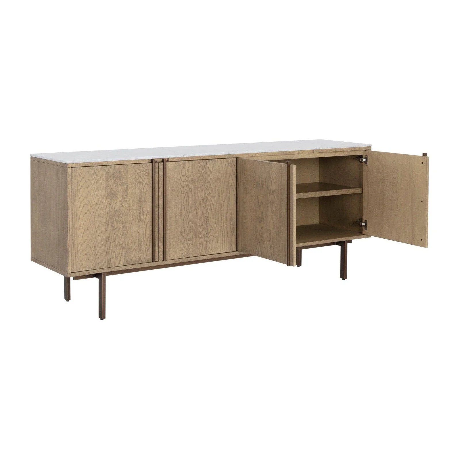 Sunpan Briar Sideboard - Weathered Oak Clearance - Image 4