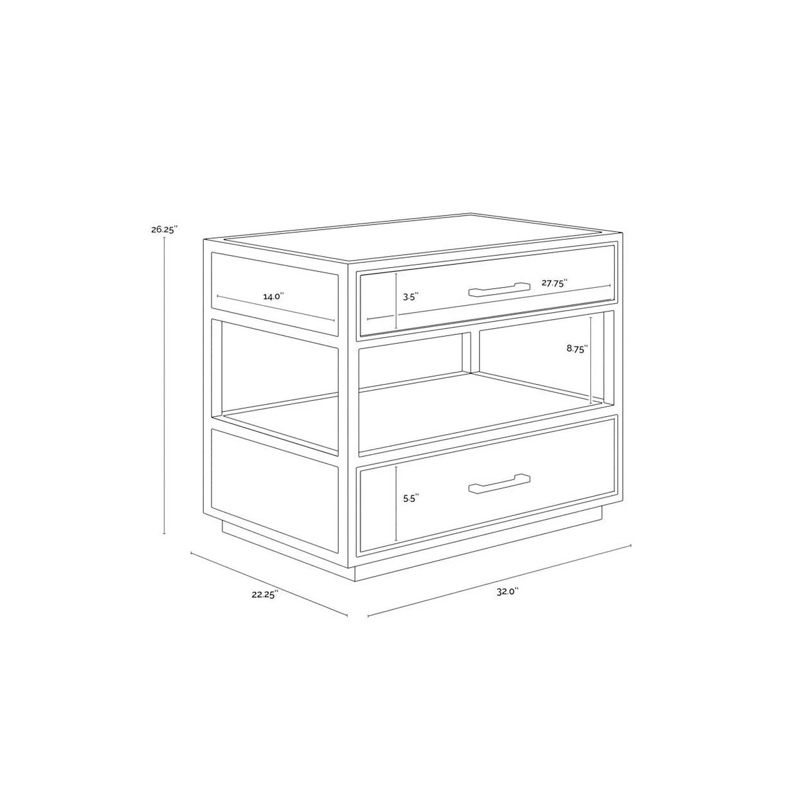 Sunpan Bridgerton Nightstand - Image 9