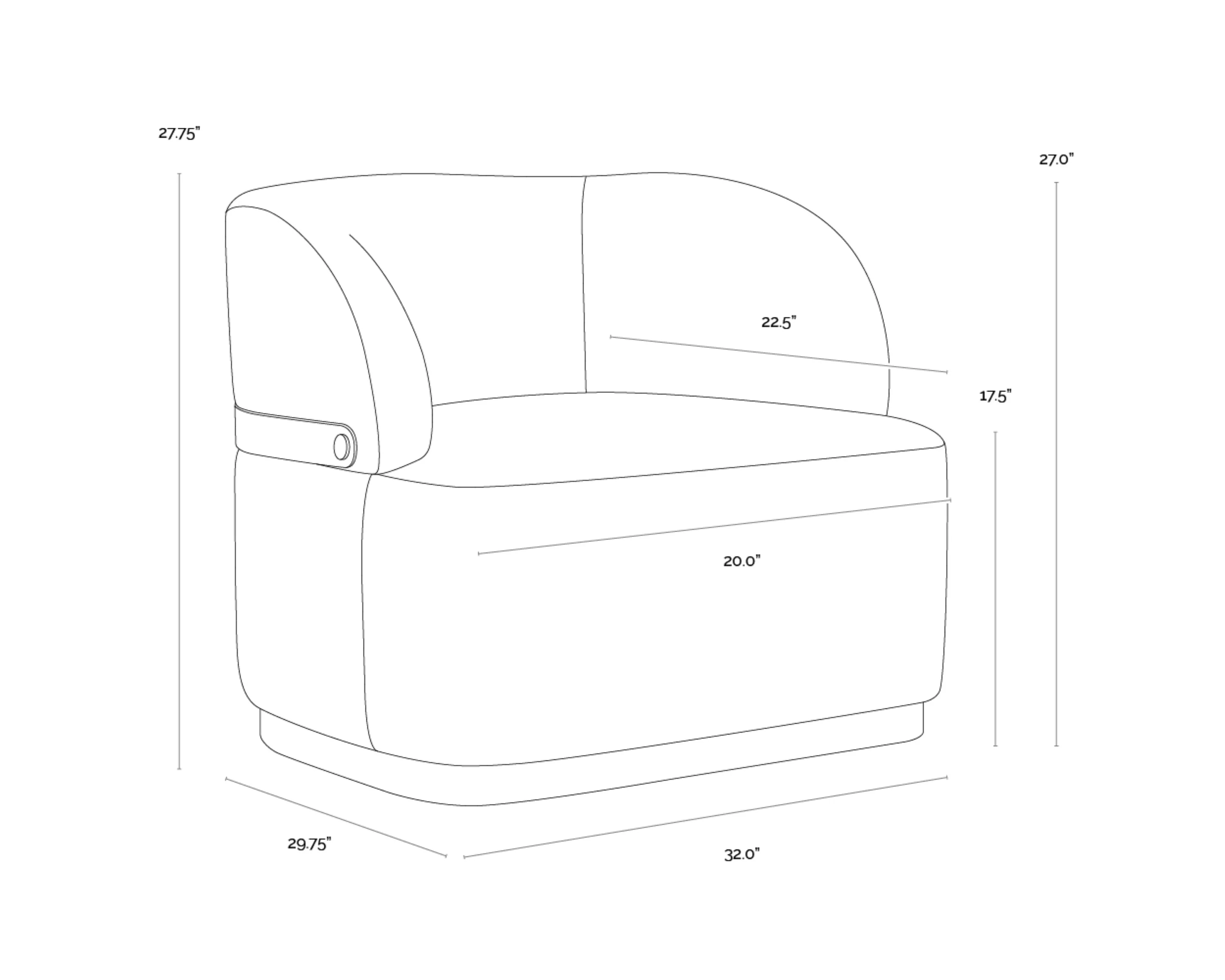 Sunpan Brinda Swivel Lounge Chair - Image 12