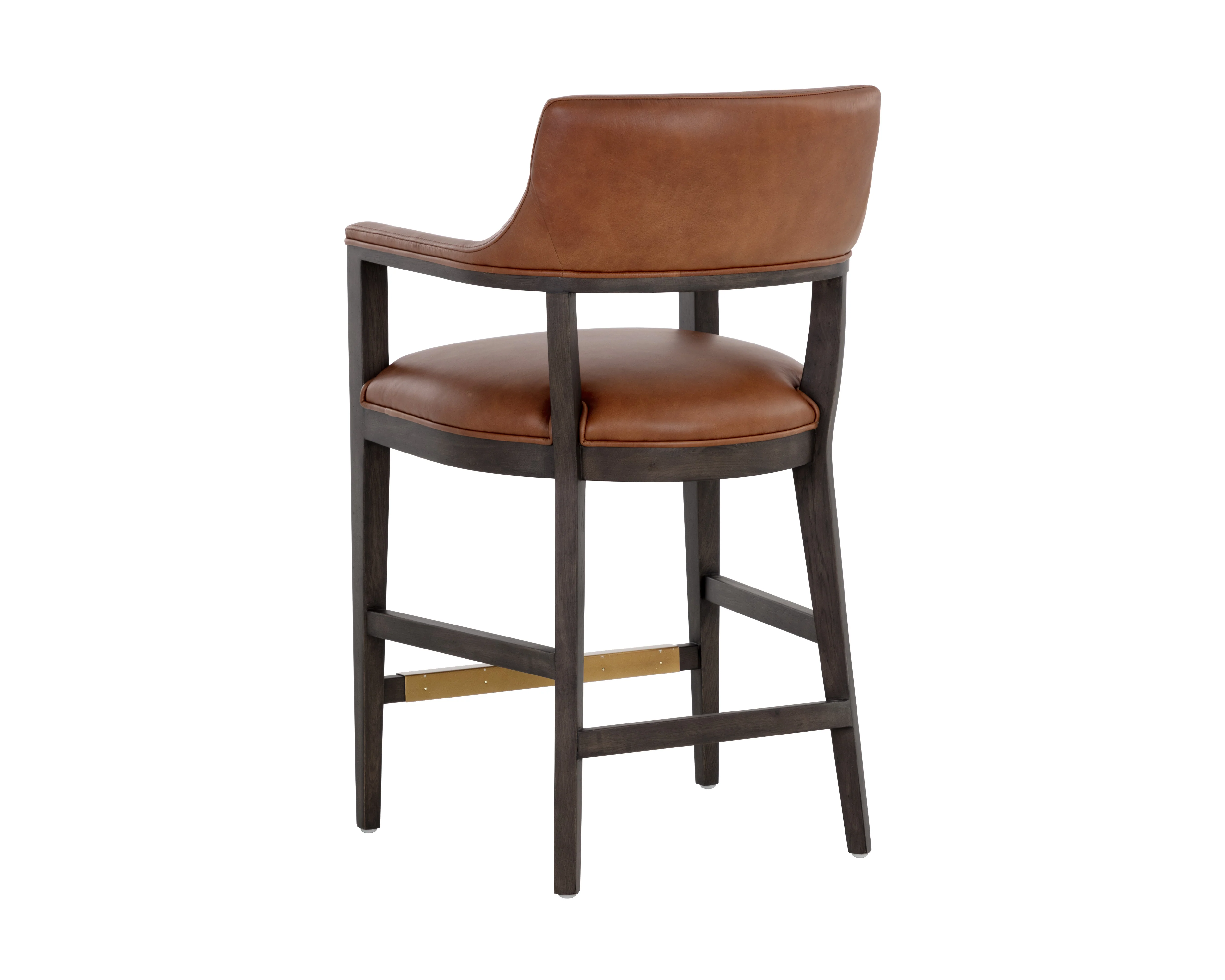 Sunpan Brylea Counter Stool - Brown - Shalimar Tobacco Leather - Image 2
