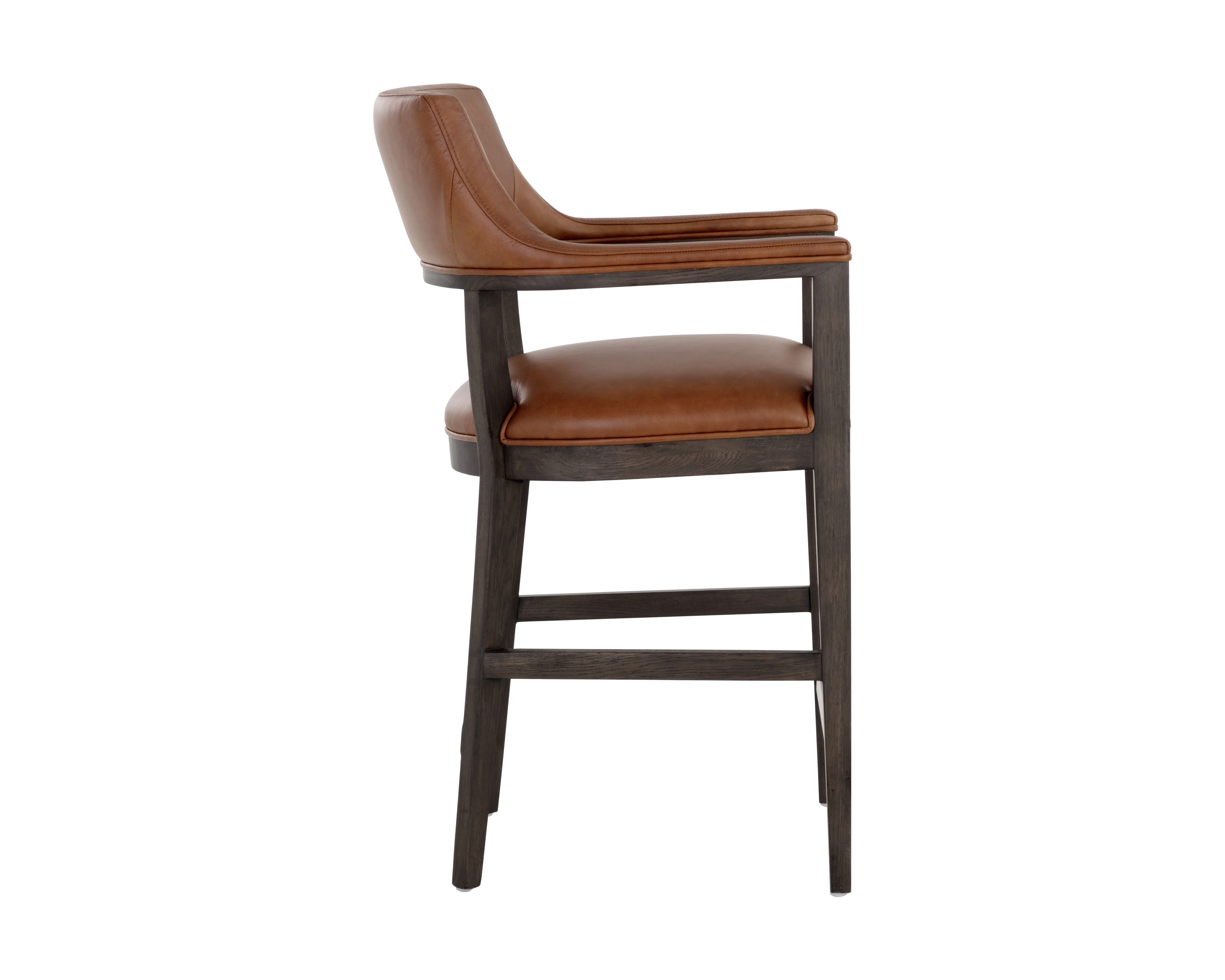 Sunpan Brylea Counter Stool - Brown - Shalimar Tobacco Leather - Image 4