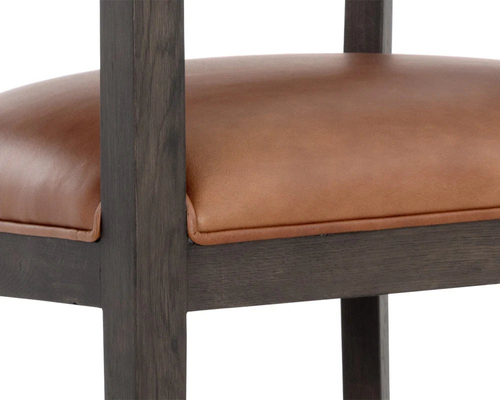 Sunpan Brylea Counter Stool - Brown - Shalimar Tobacco Leather - Image 5